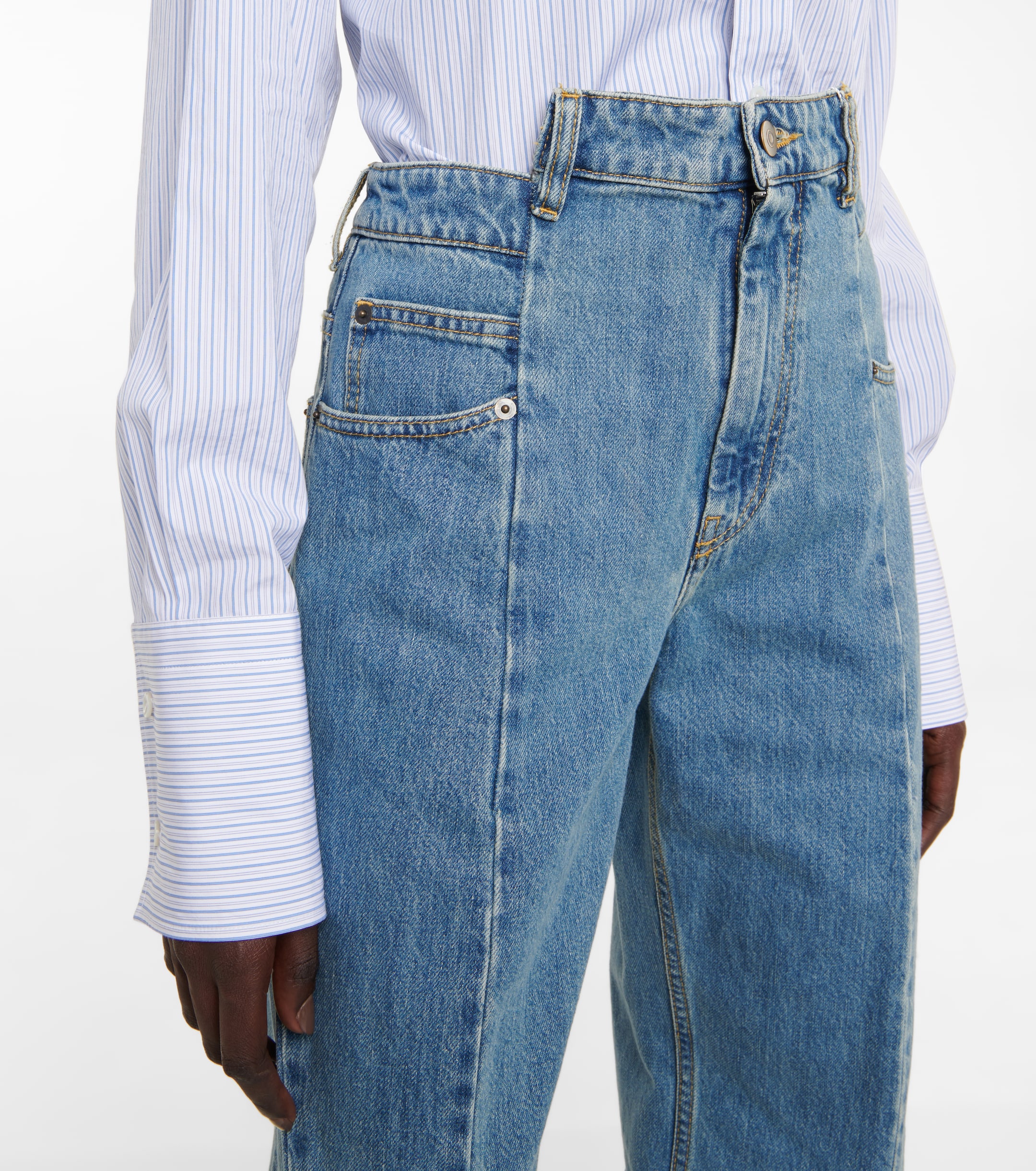 Maison Margiela - Décortiqué high-rise wide-leg jeans | Plush