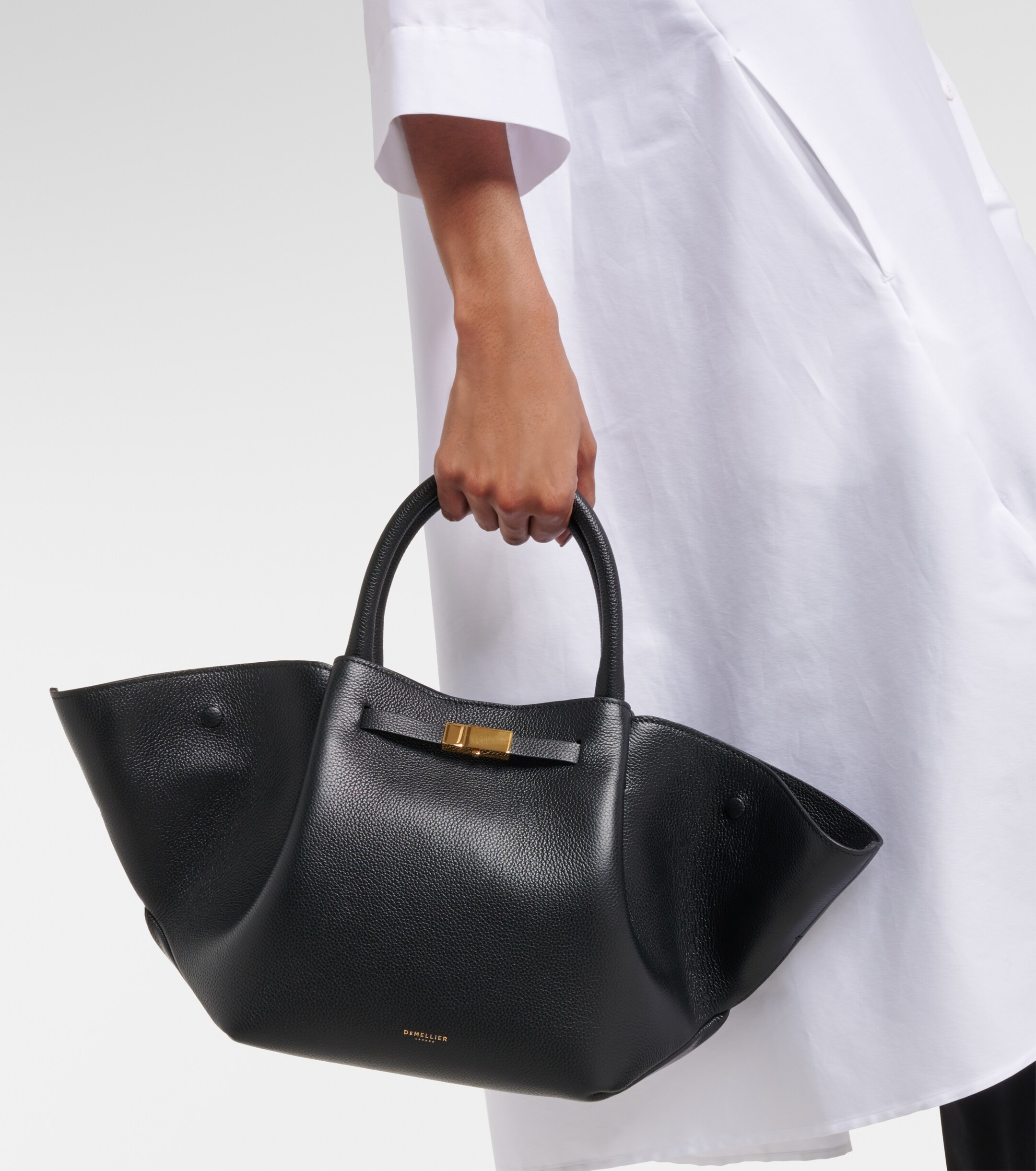 DeMellier New York Midi leather tote bag thumbnail