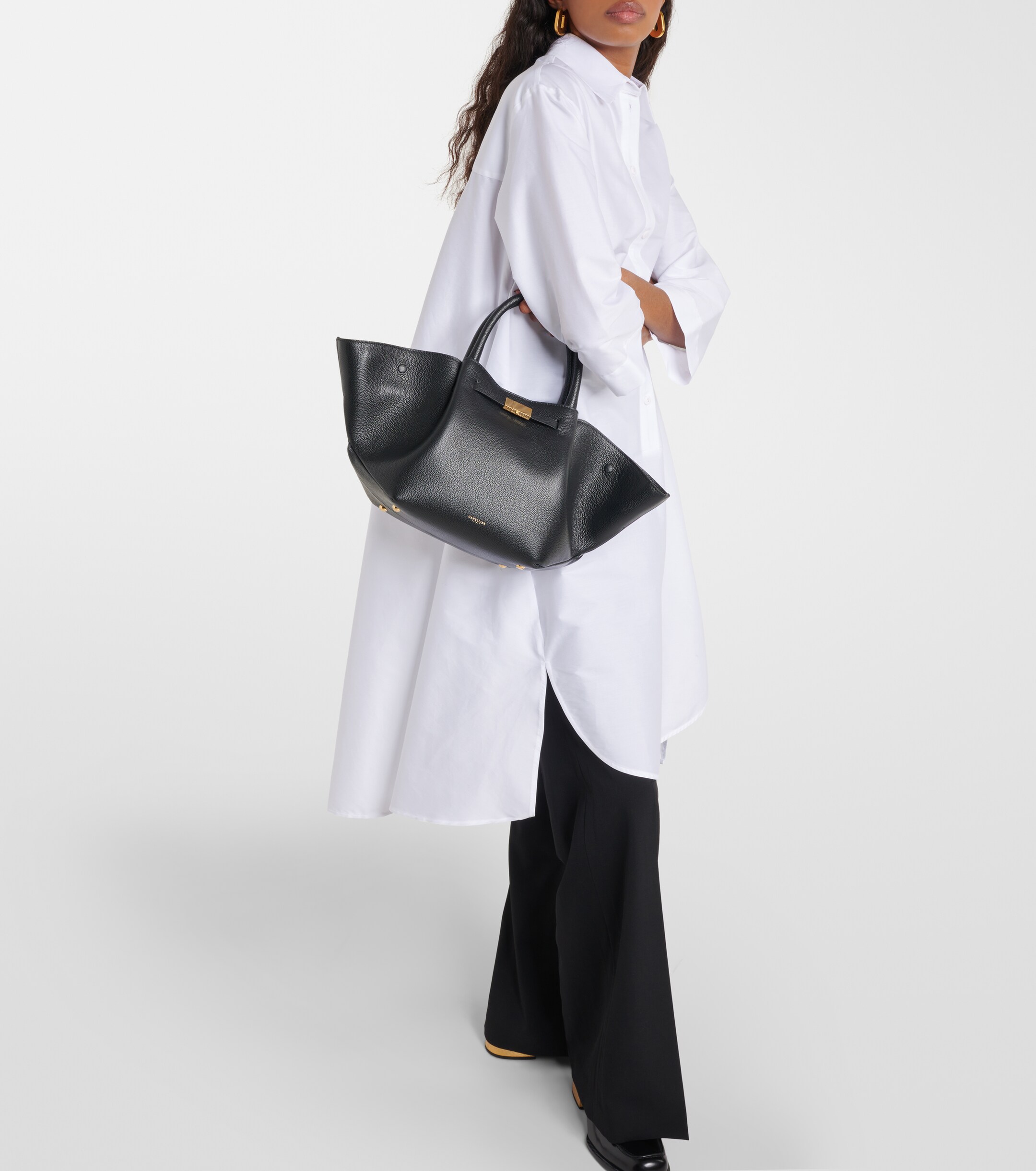 DeMellier New York Midi leather tote bag thumbnail