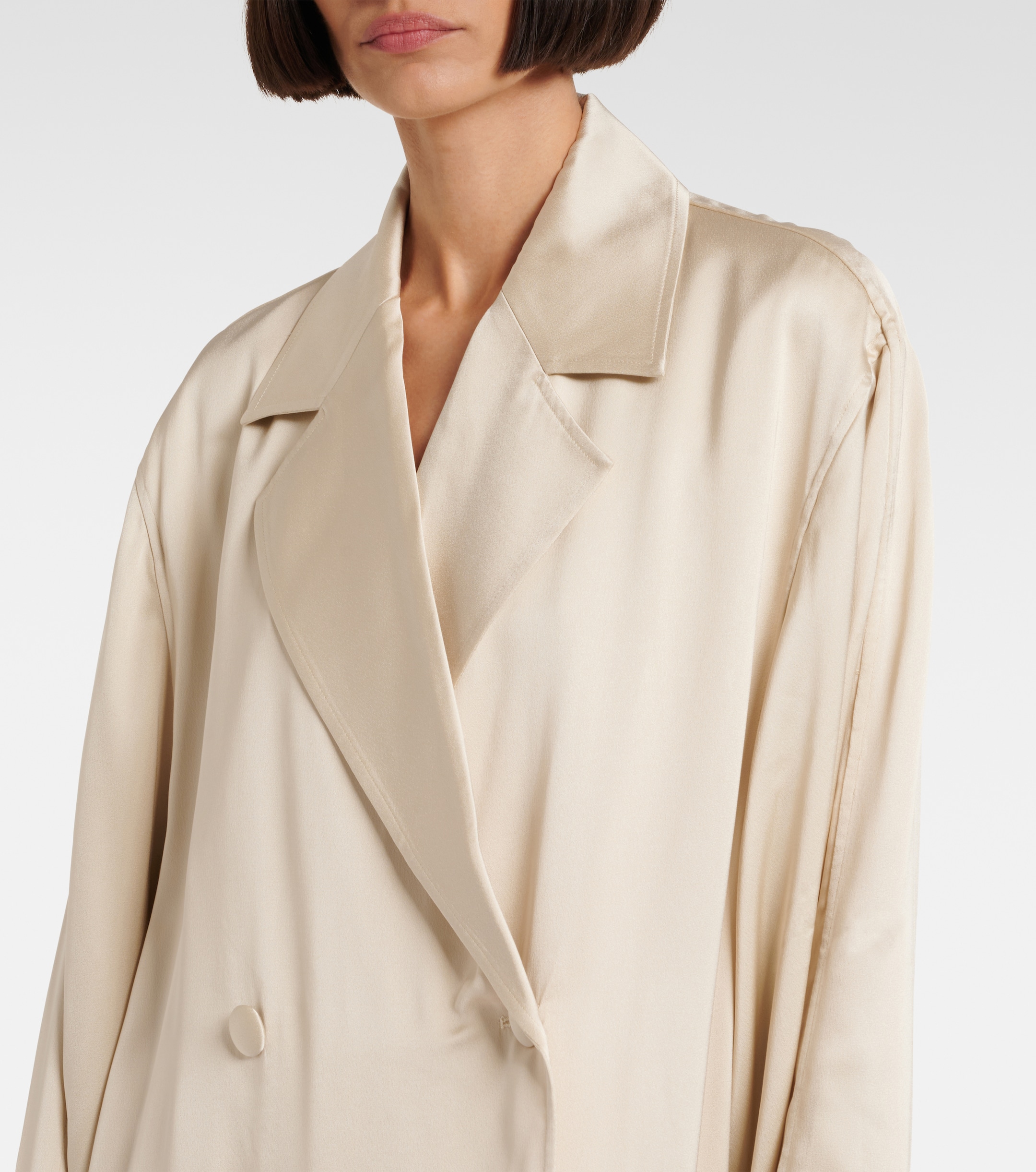 satin trench dress VIVIENNE BROWN SATIN TRENCH COAT | CULT MIA