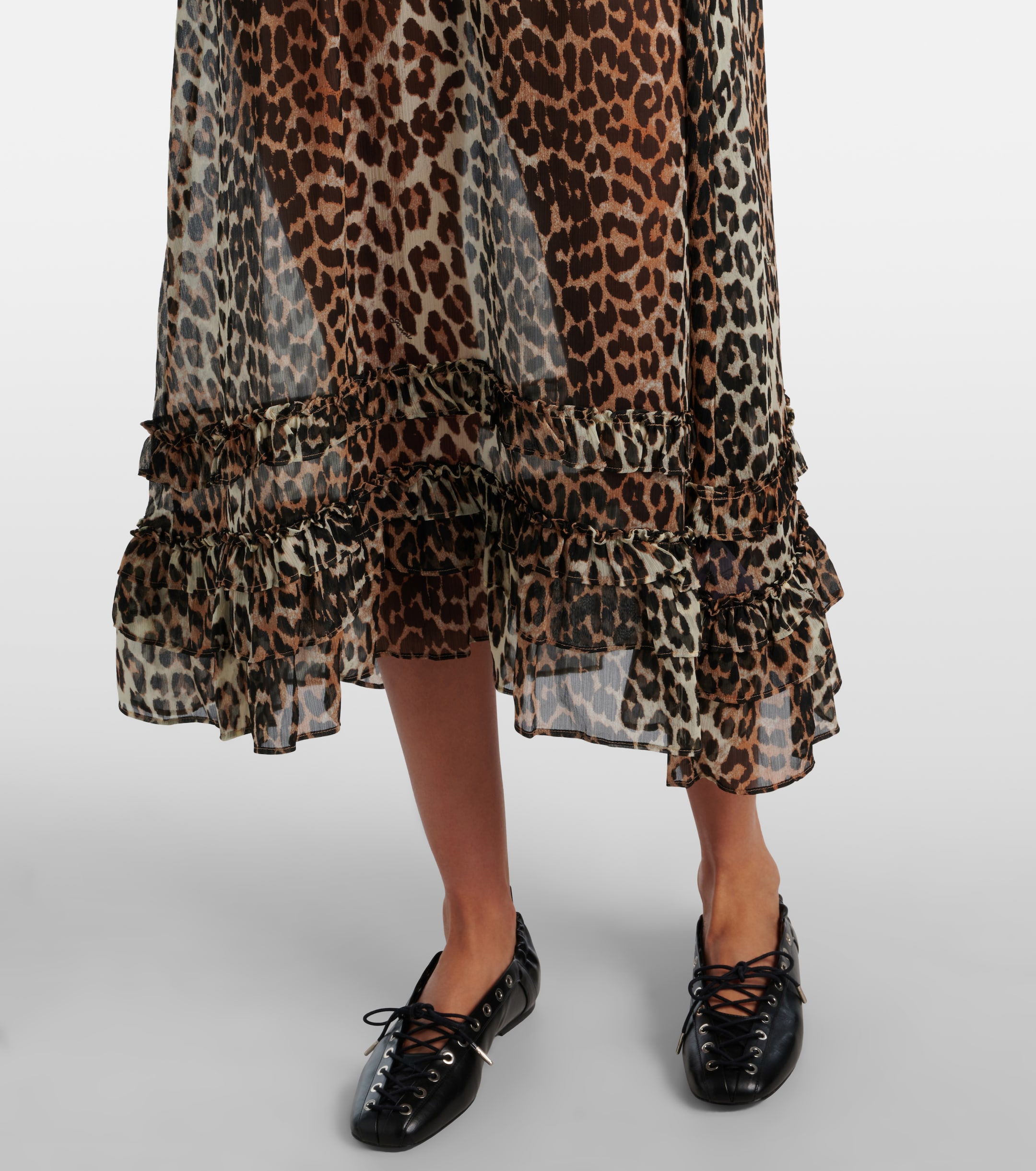 ganni leopard dress mesh Ganni // Mesh Printed Mini Dress VSP Consignment