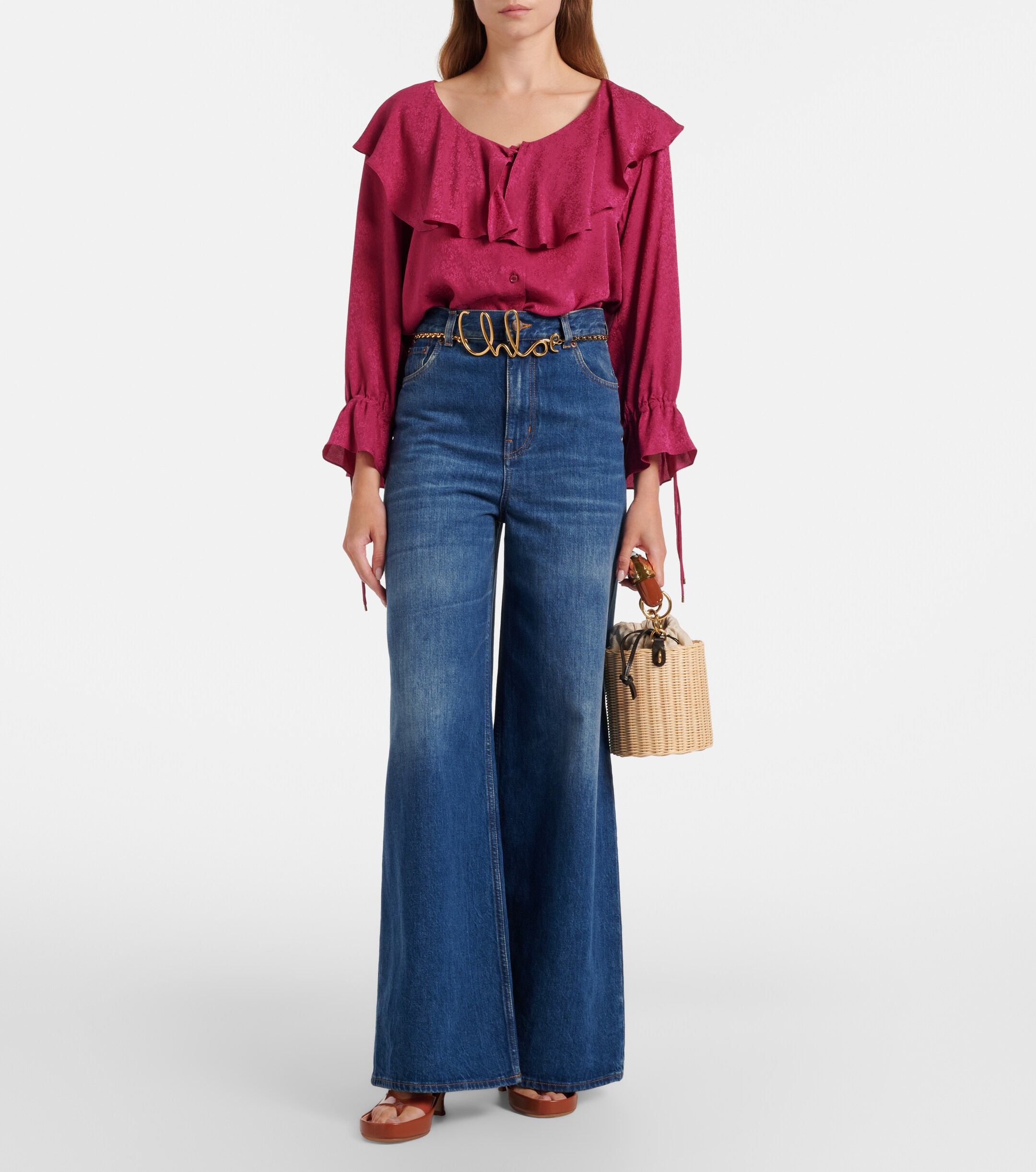 Chloé Chloé Tropicus wicker bucket bag