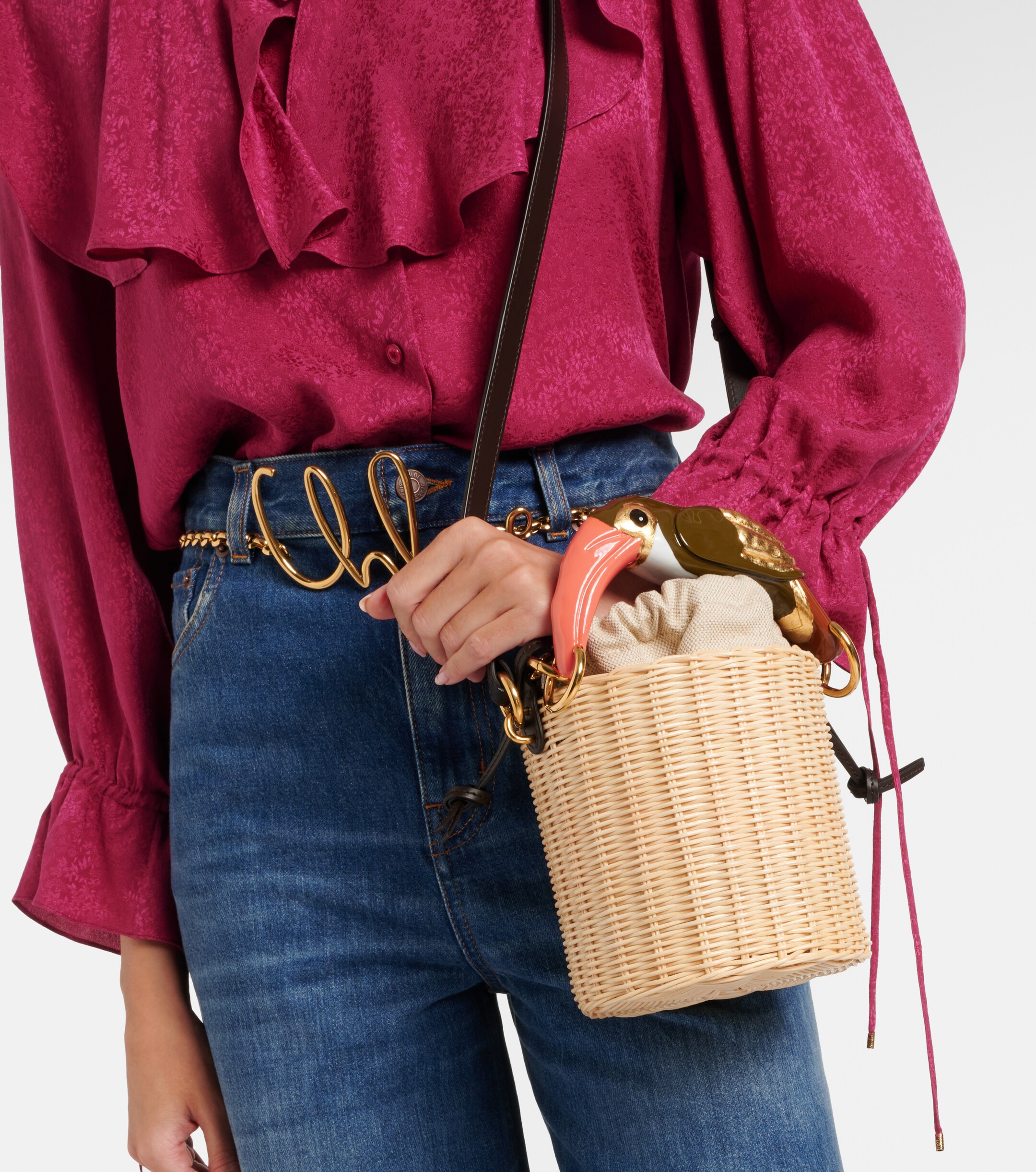 Chloé Chloé Tropicus wicker bucket bag