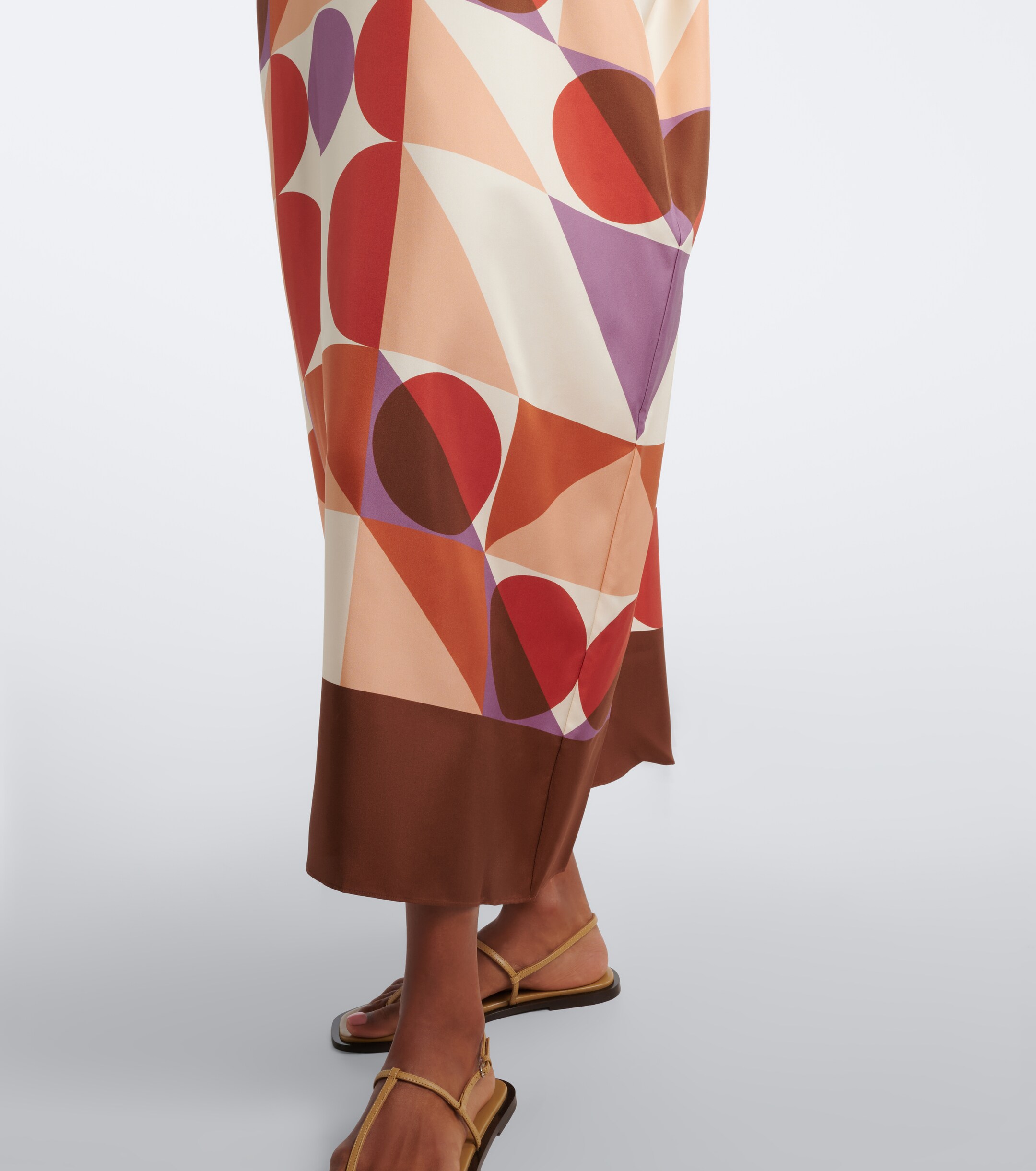 Eres Eres Berry printed silk twill kaftan