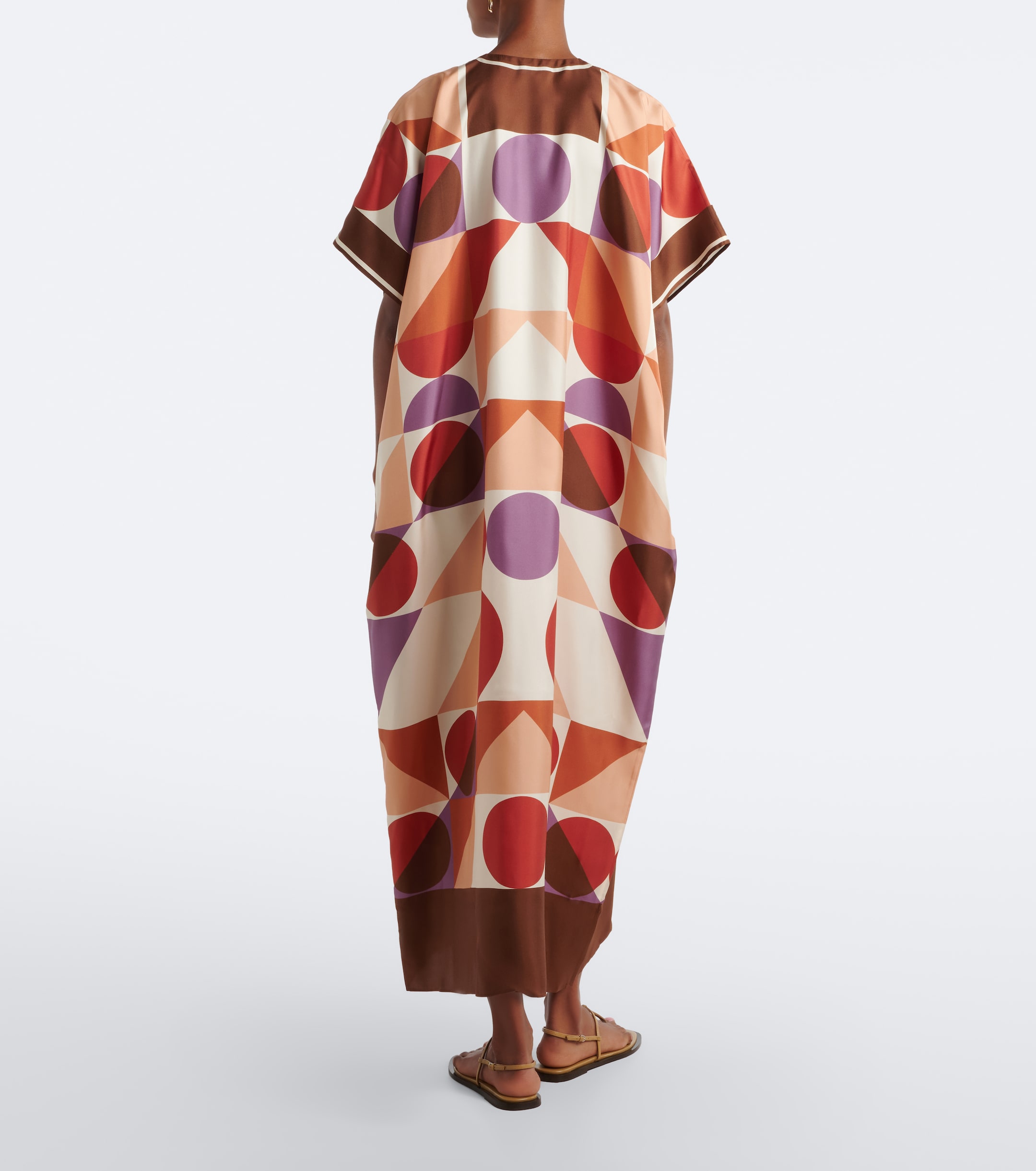 Eres Eres Berry printed silk twill kaftan