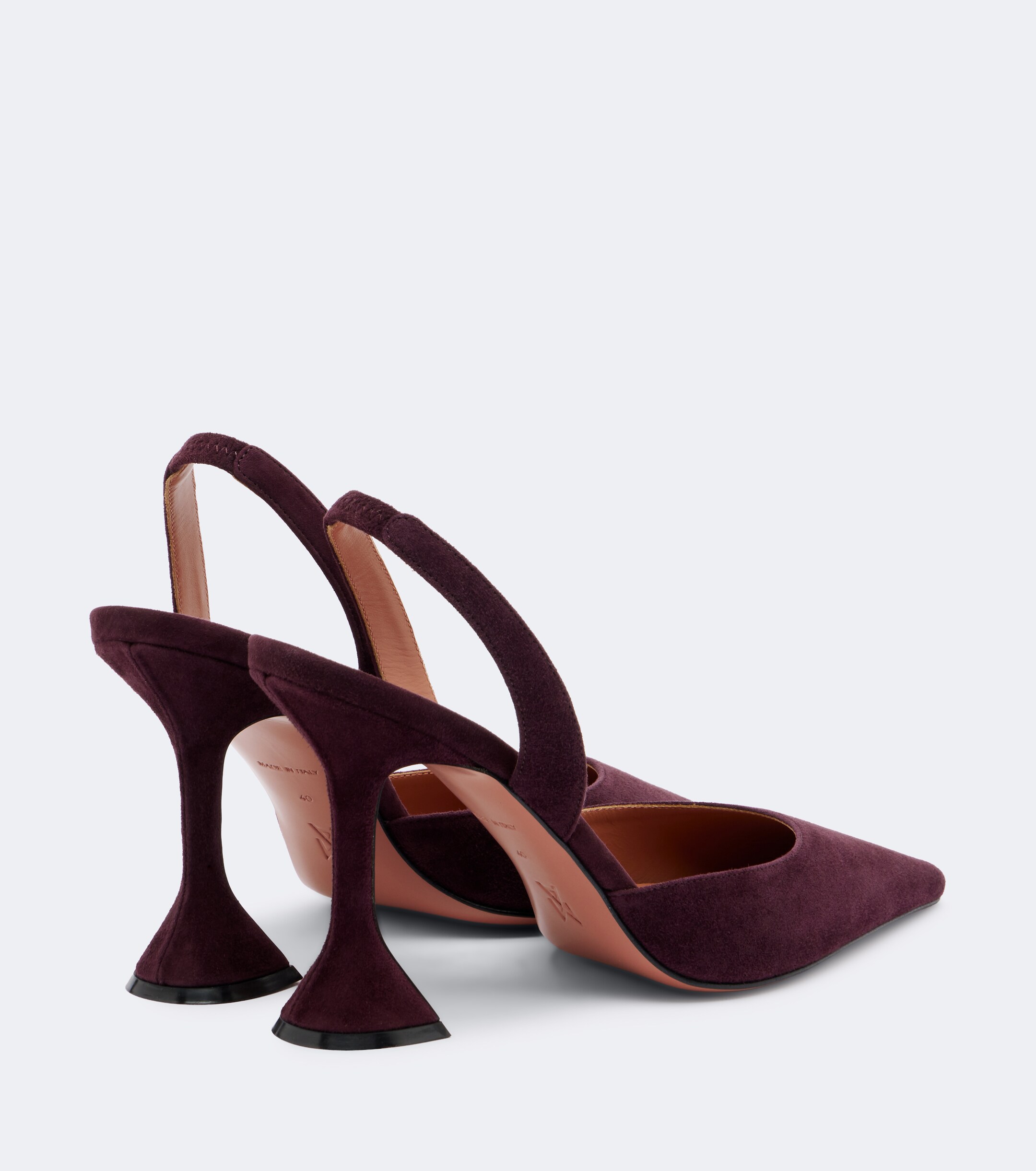 AMINA MUADDI Amina Muaddi Holli suede slingback pumps