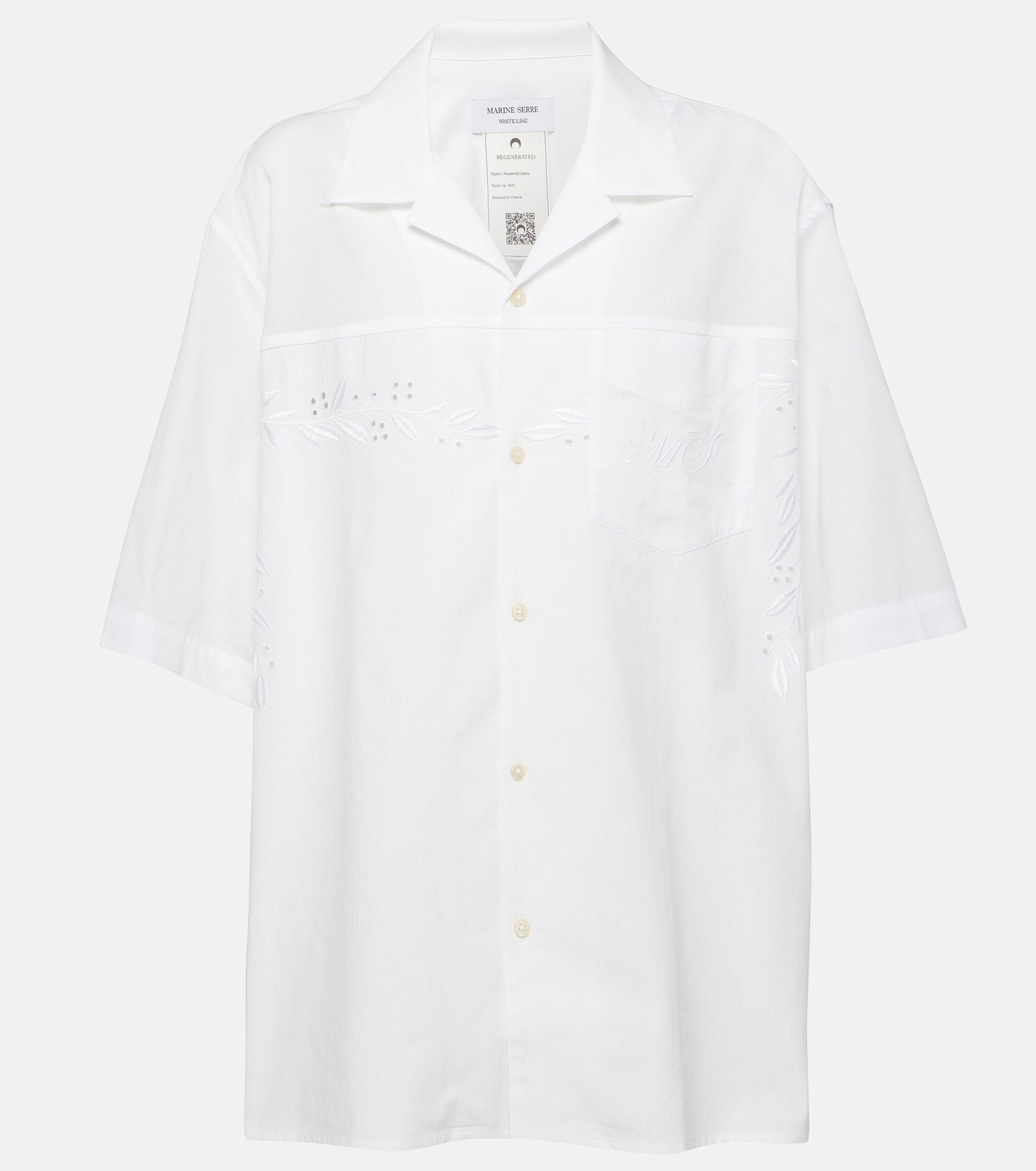 Marine Serre Regenerated Household cotton bowling shirt