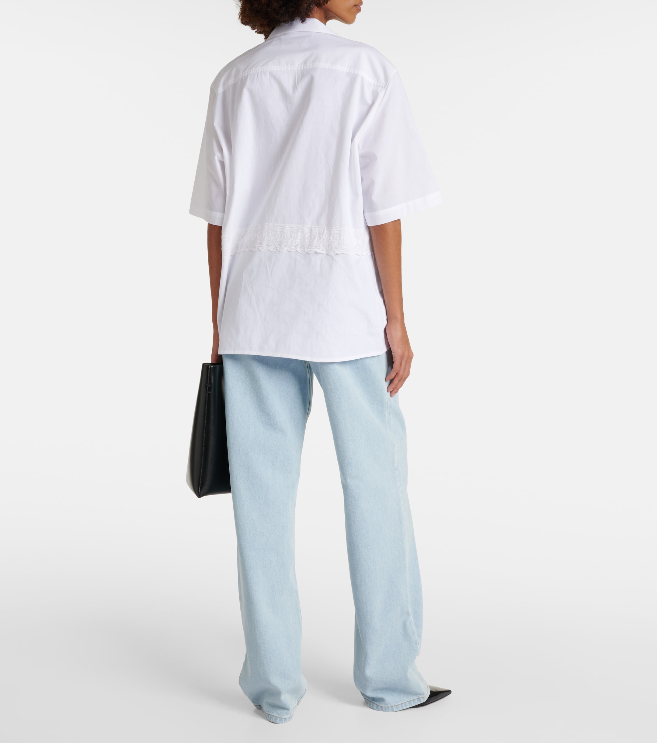 Marine Serre Regenerated Household cotton bowling shirt
