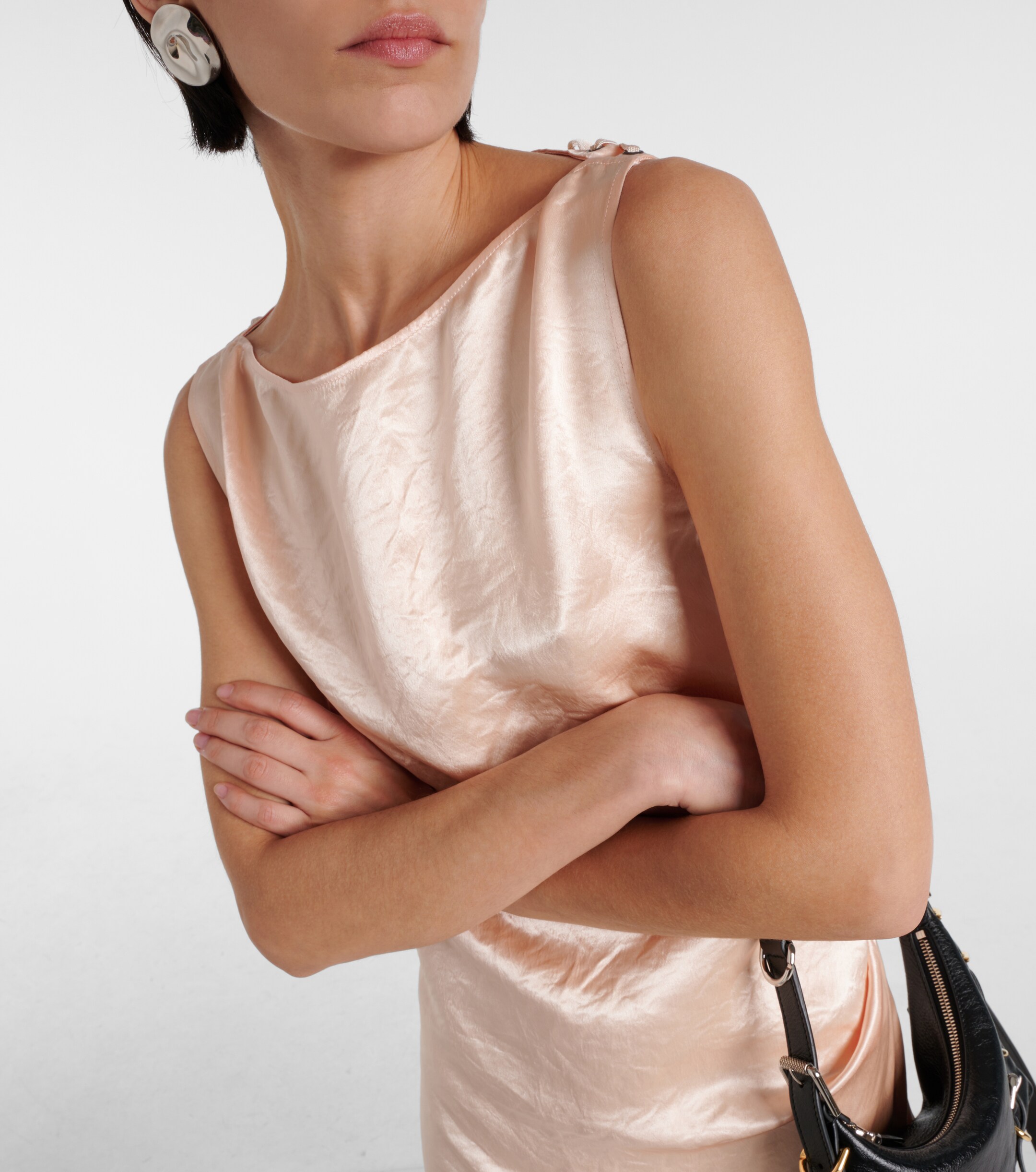 Jean Paul Gaultier Deconstructed satin minidress