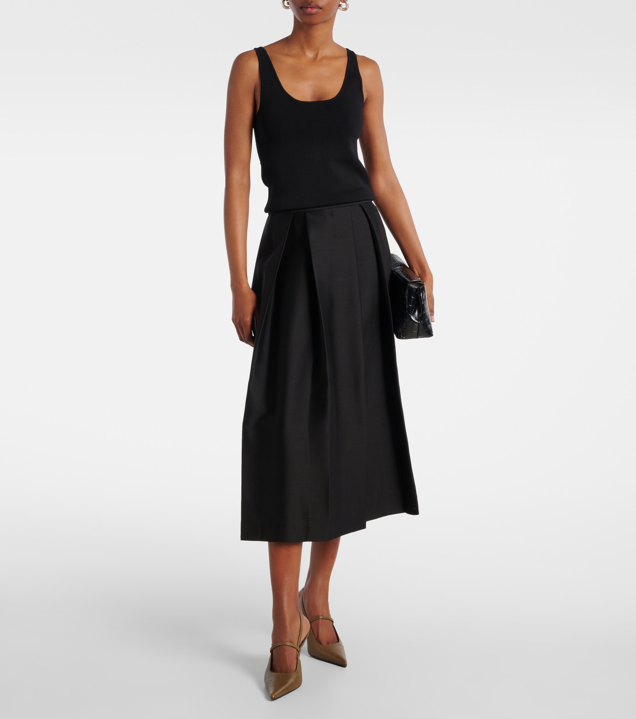 TOTEME 85 lizard-effect leather slingback pumps thumbnail
