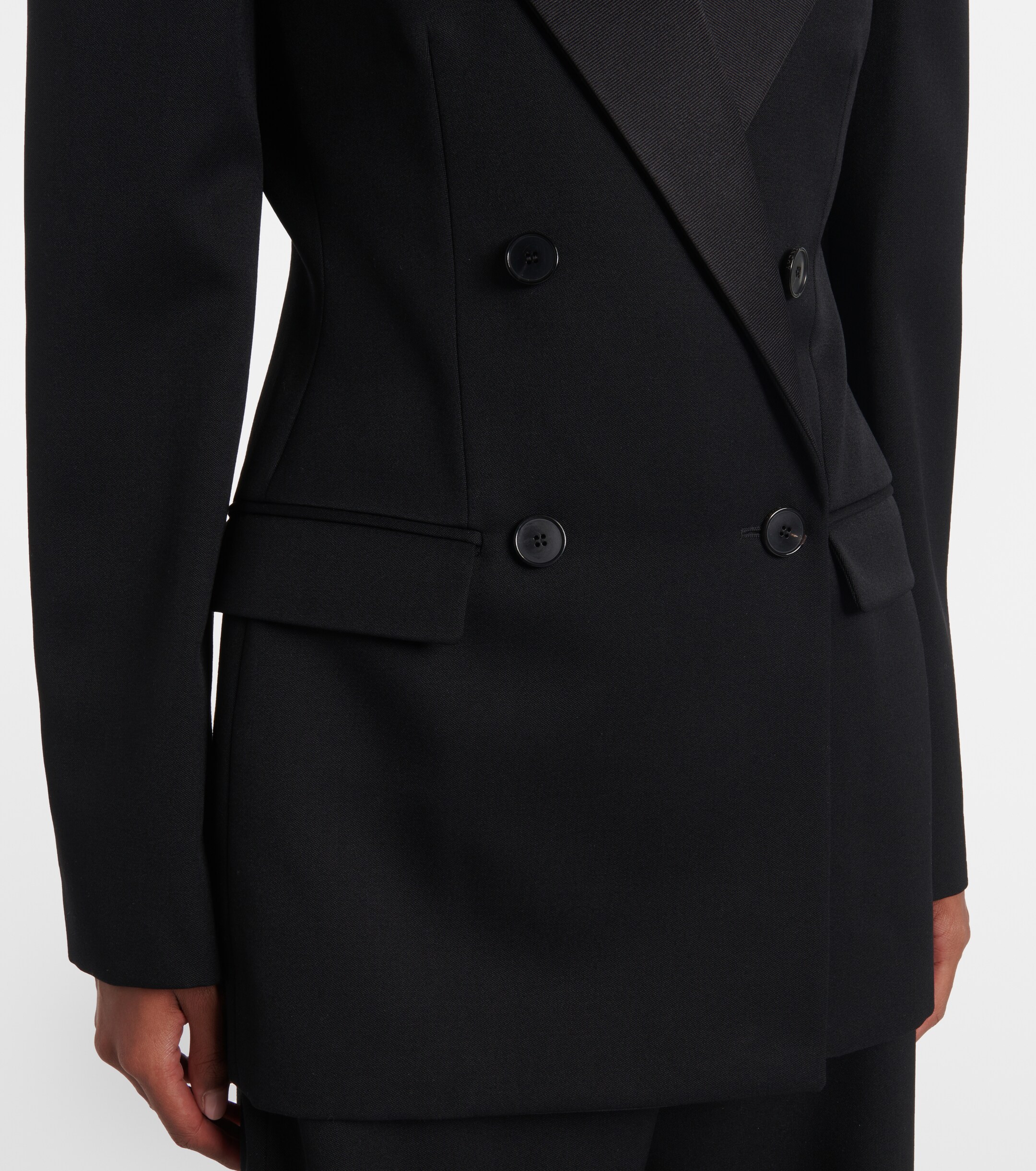 Givenchy Double-breasted wool tuxedo jacket thumbnail