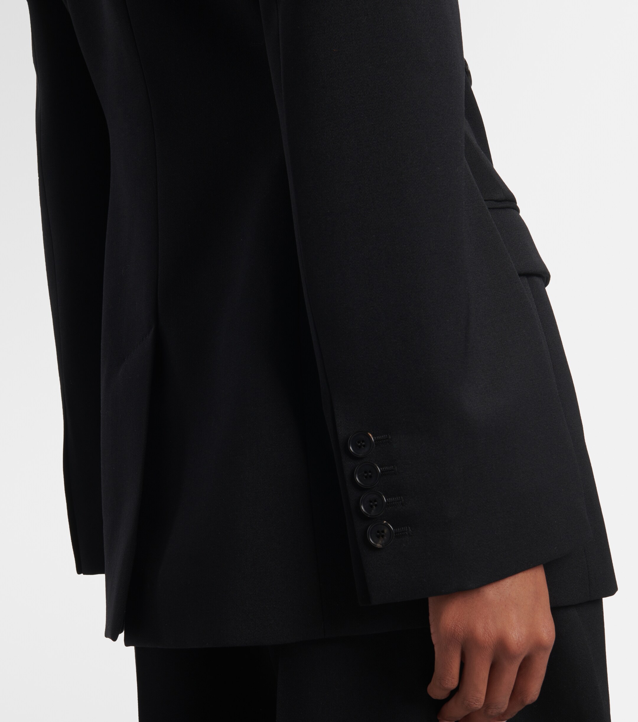 Givenchy Double-breasted wool tuxedo jacket thumbnail