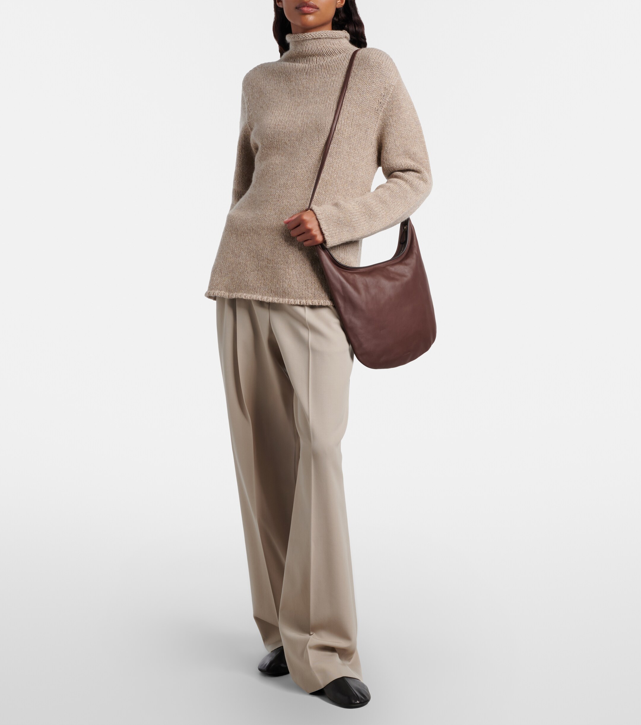 The Row N/S Izzy leather shoulder bag