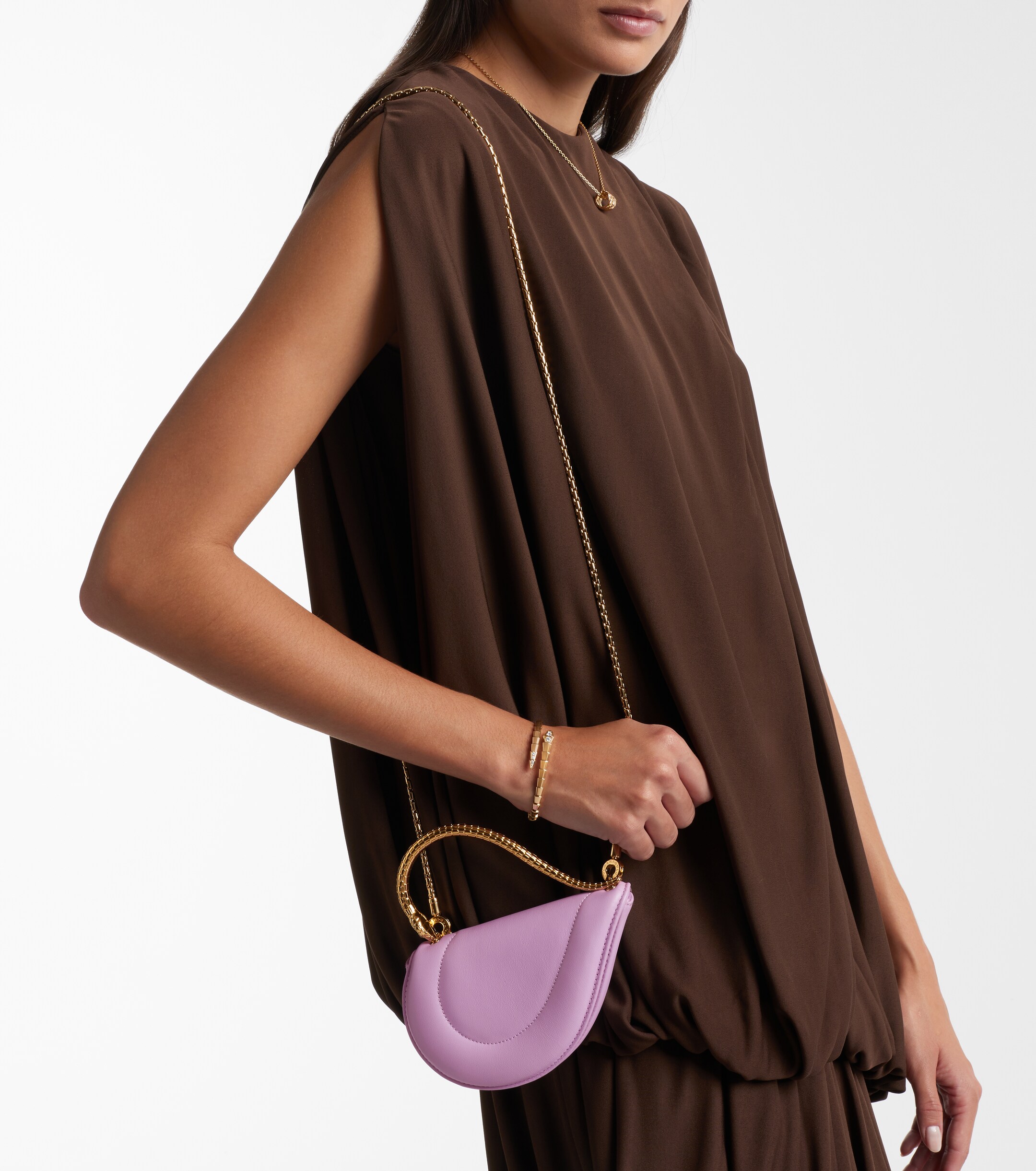 Bvlgari Serpenti Cuoricino leather top-handle bag thumbnail