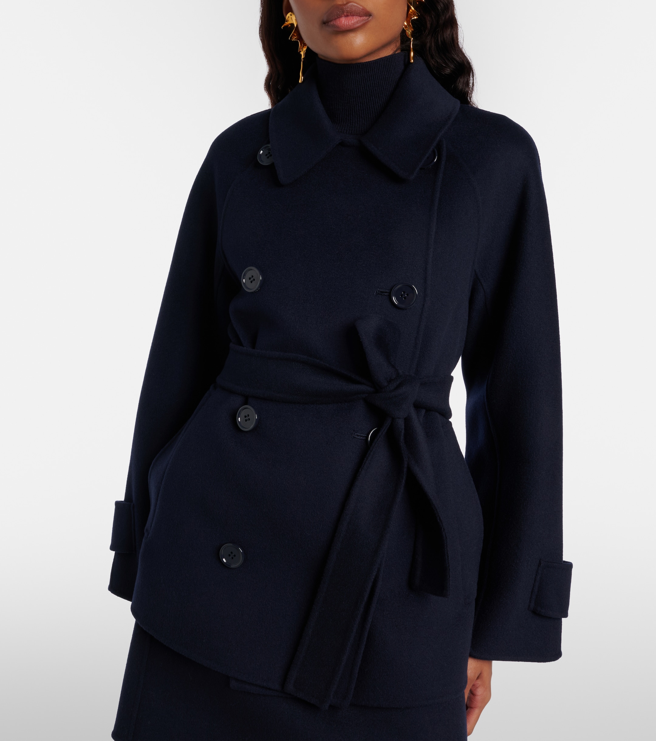 S Max Mara Louise belted double-breasted virgin wool jacket
