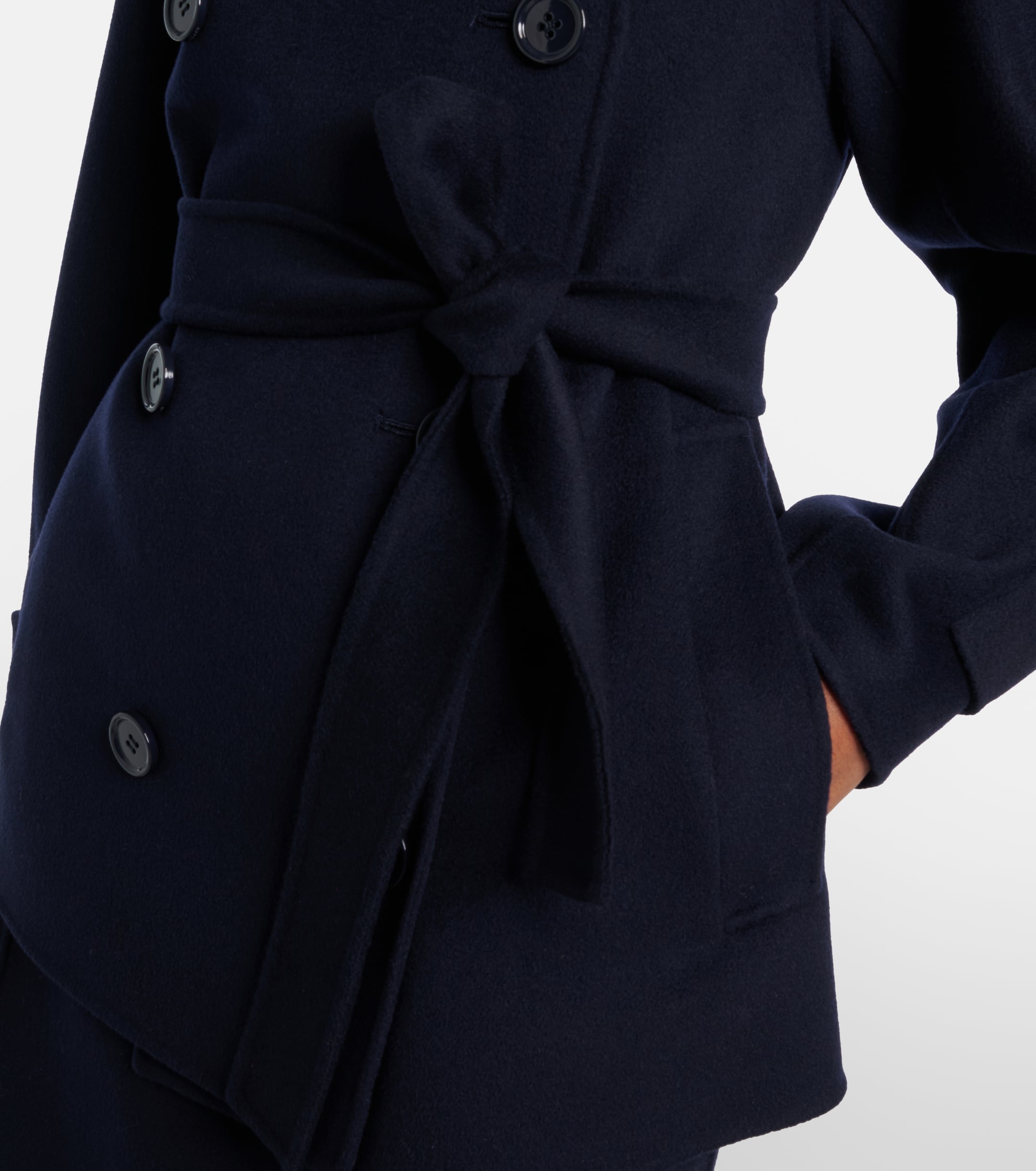 S Max Mara Louise belted double-breasted virgin wool jacket