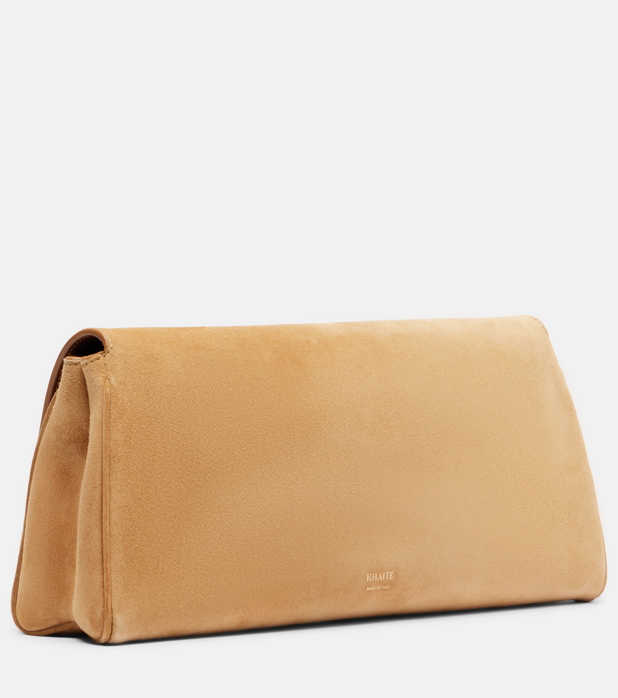 KHAITE Audrey suede clutch
