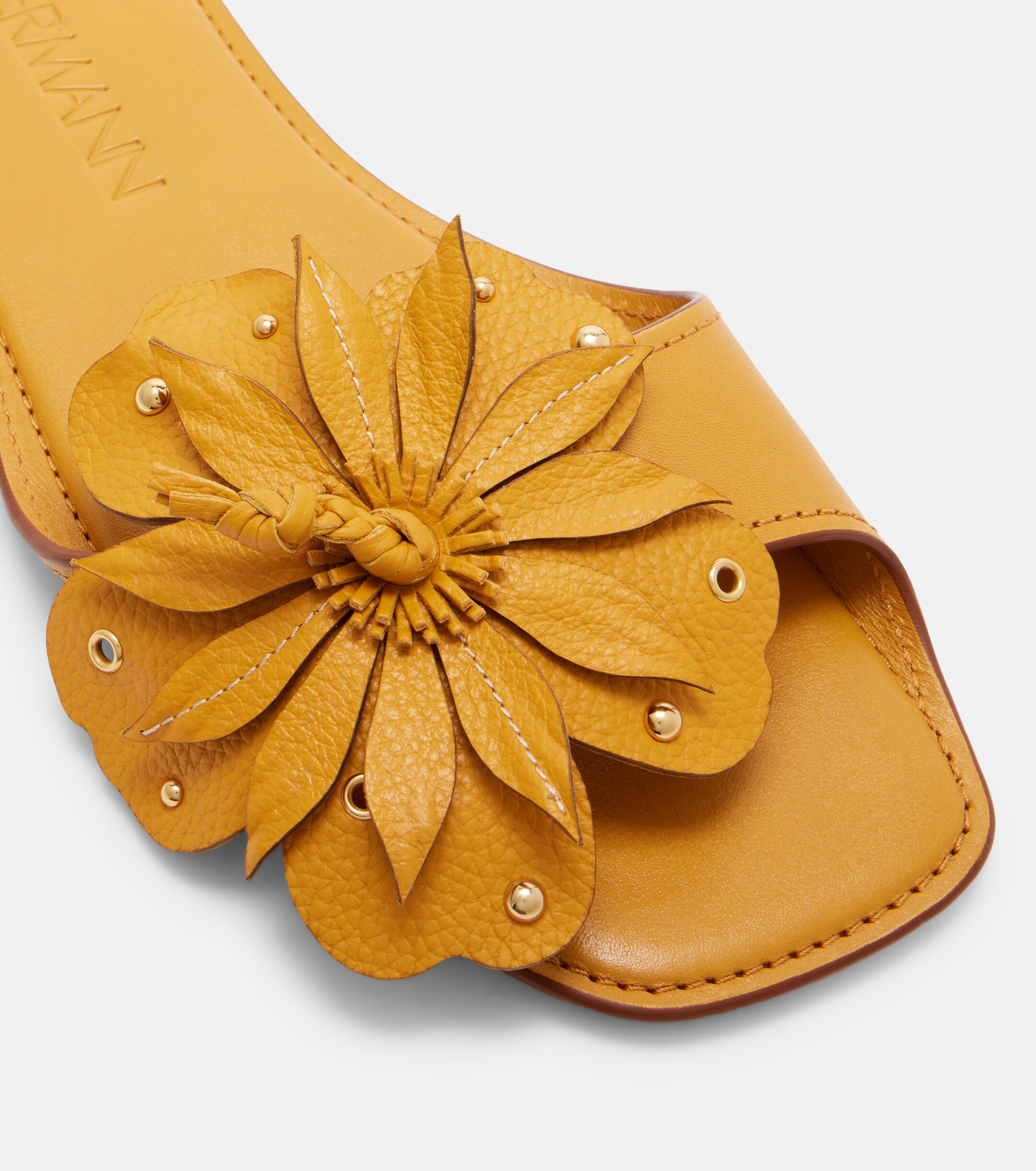 Zimmermann Brightside floral-appliqué leather sandals