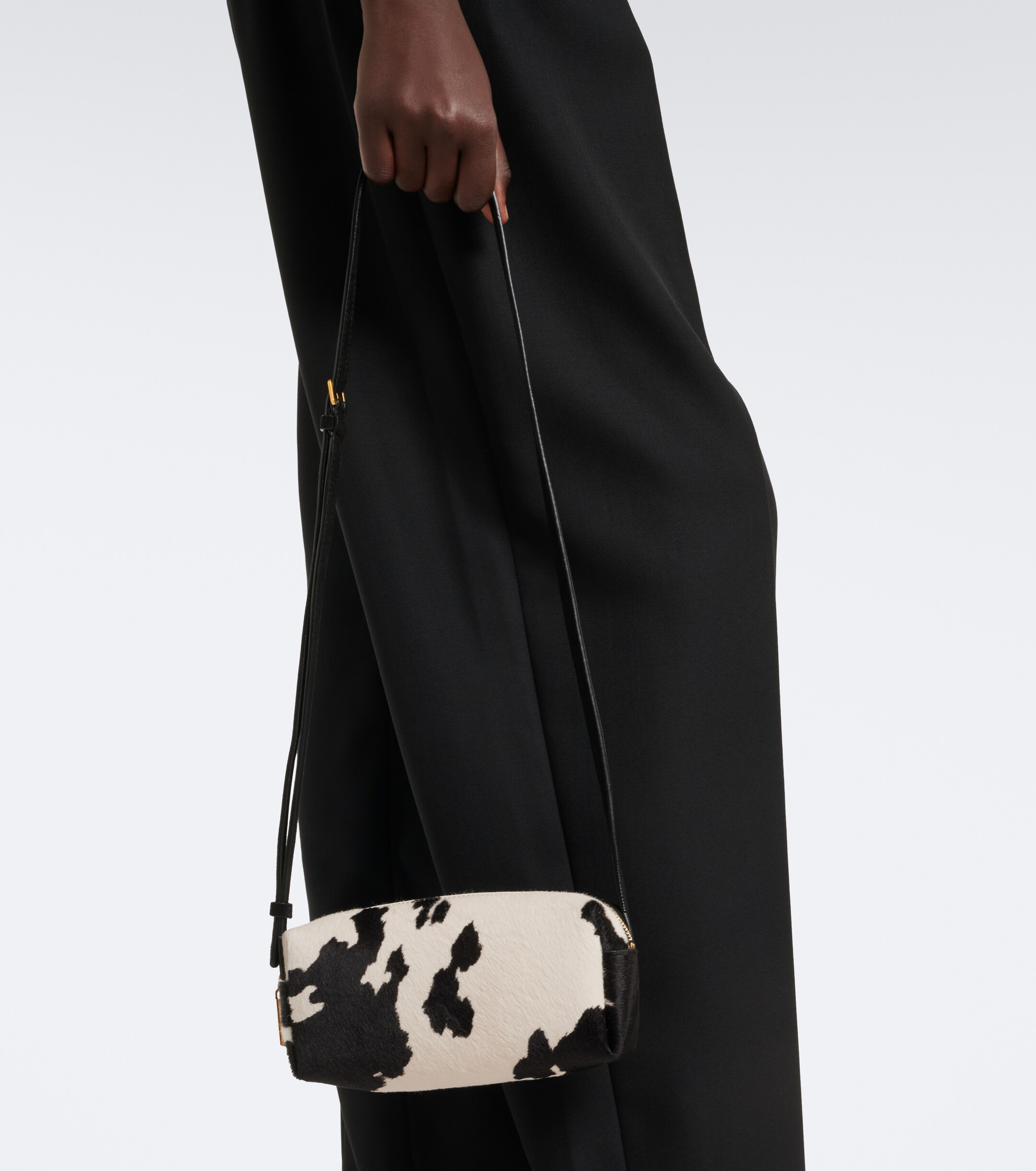 KHAITE Khaite Kye Mini calf hair and suede crossbody bag