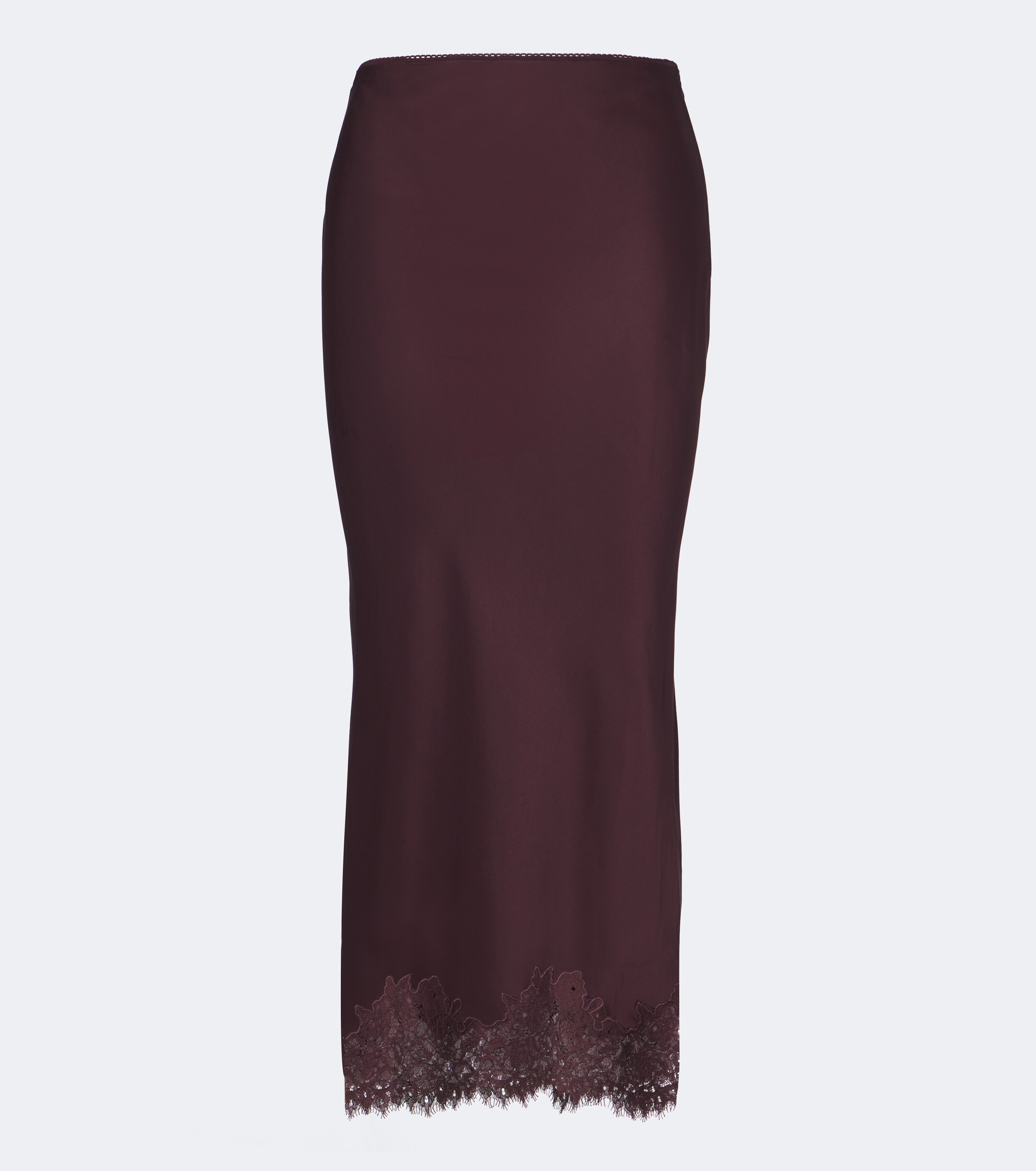 RIXO Rixo Matilde lace-trimmed satin midi skirt