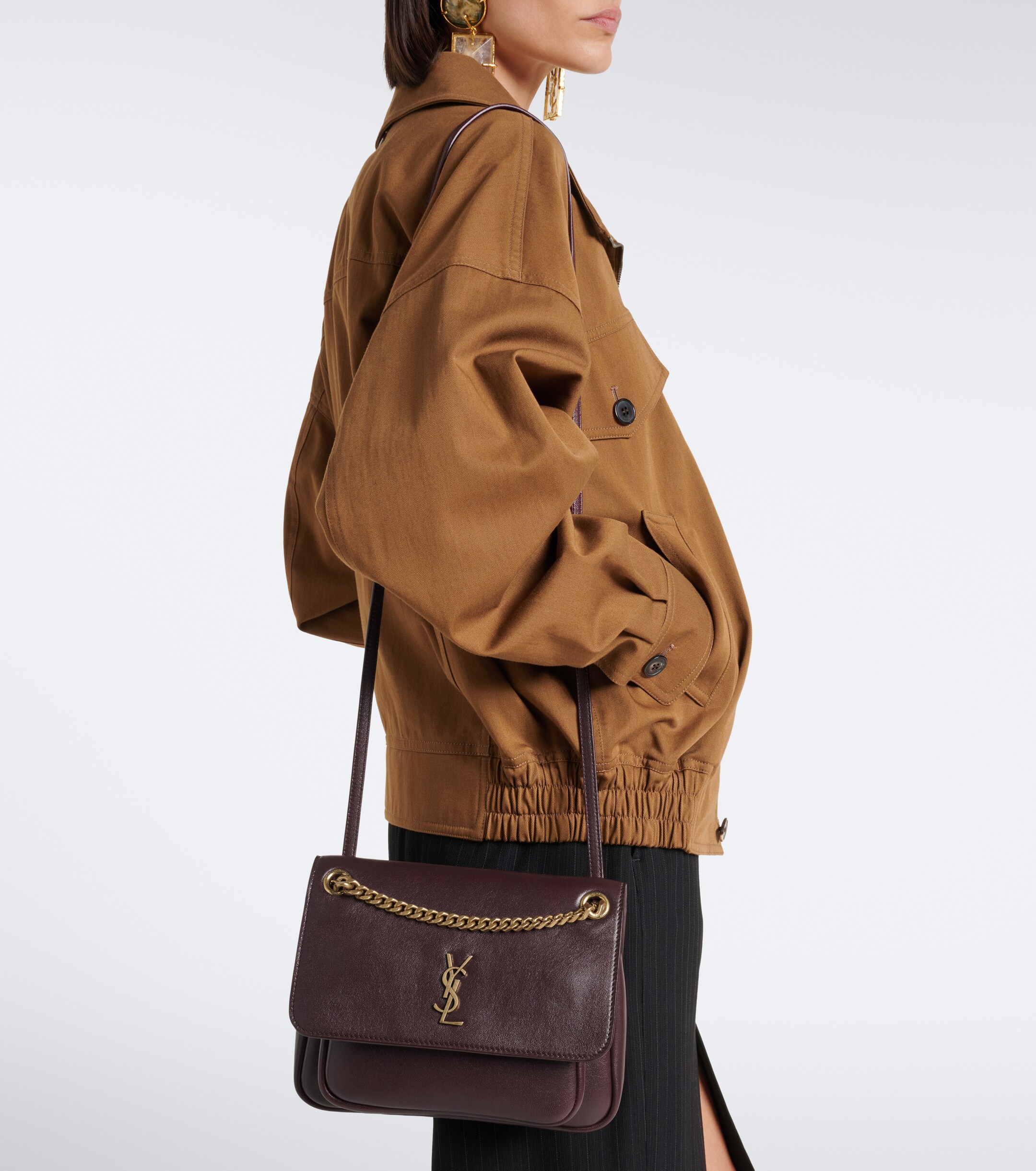 Saint Laurent Saint Laurent Niki Cassandre leather shoulder bag