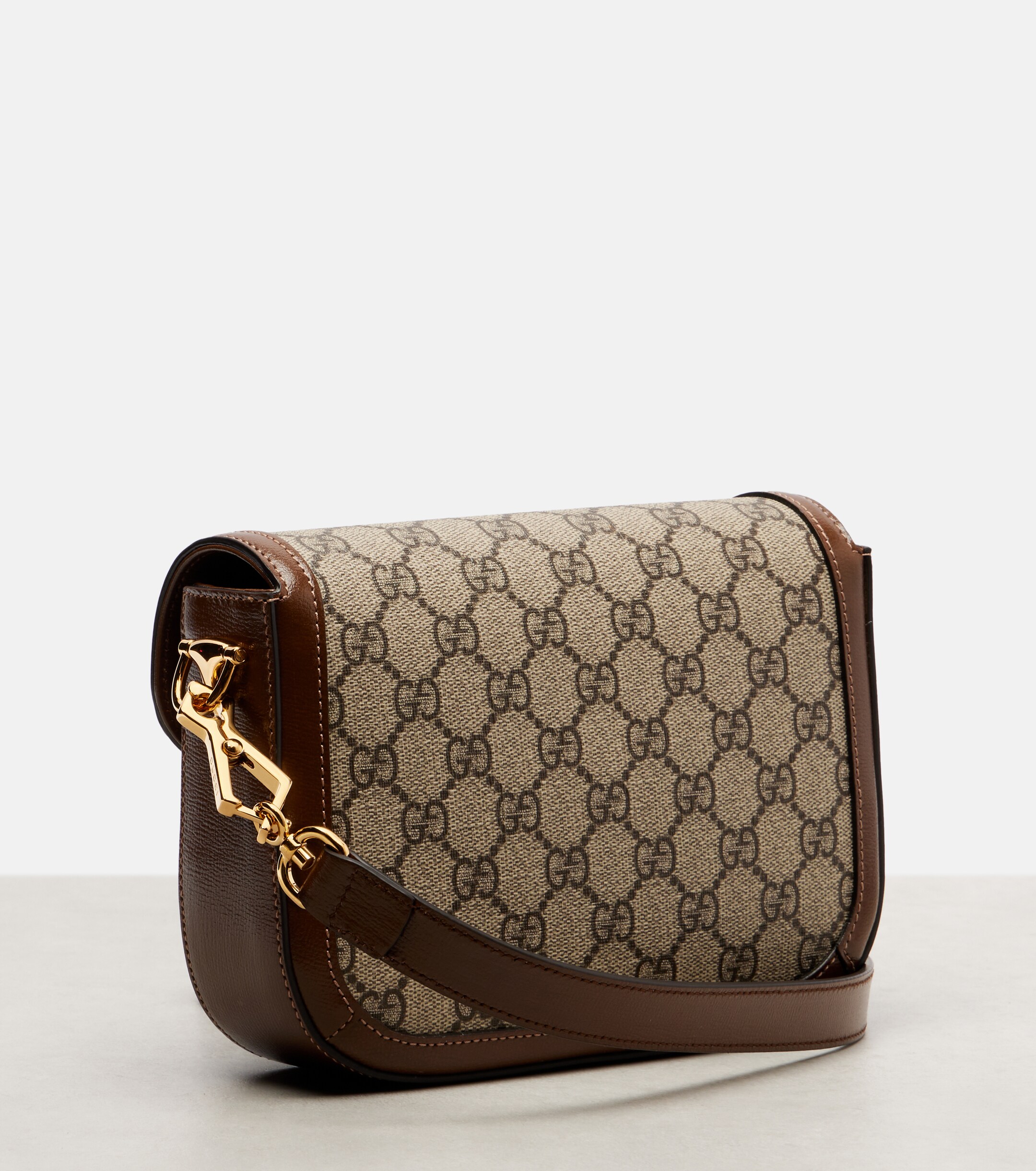 Gucci Gucci Horsebit 1955 Mini leather-trimmed shoulder bag