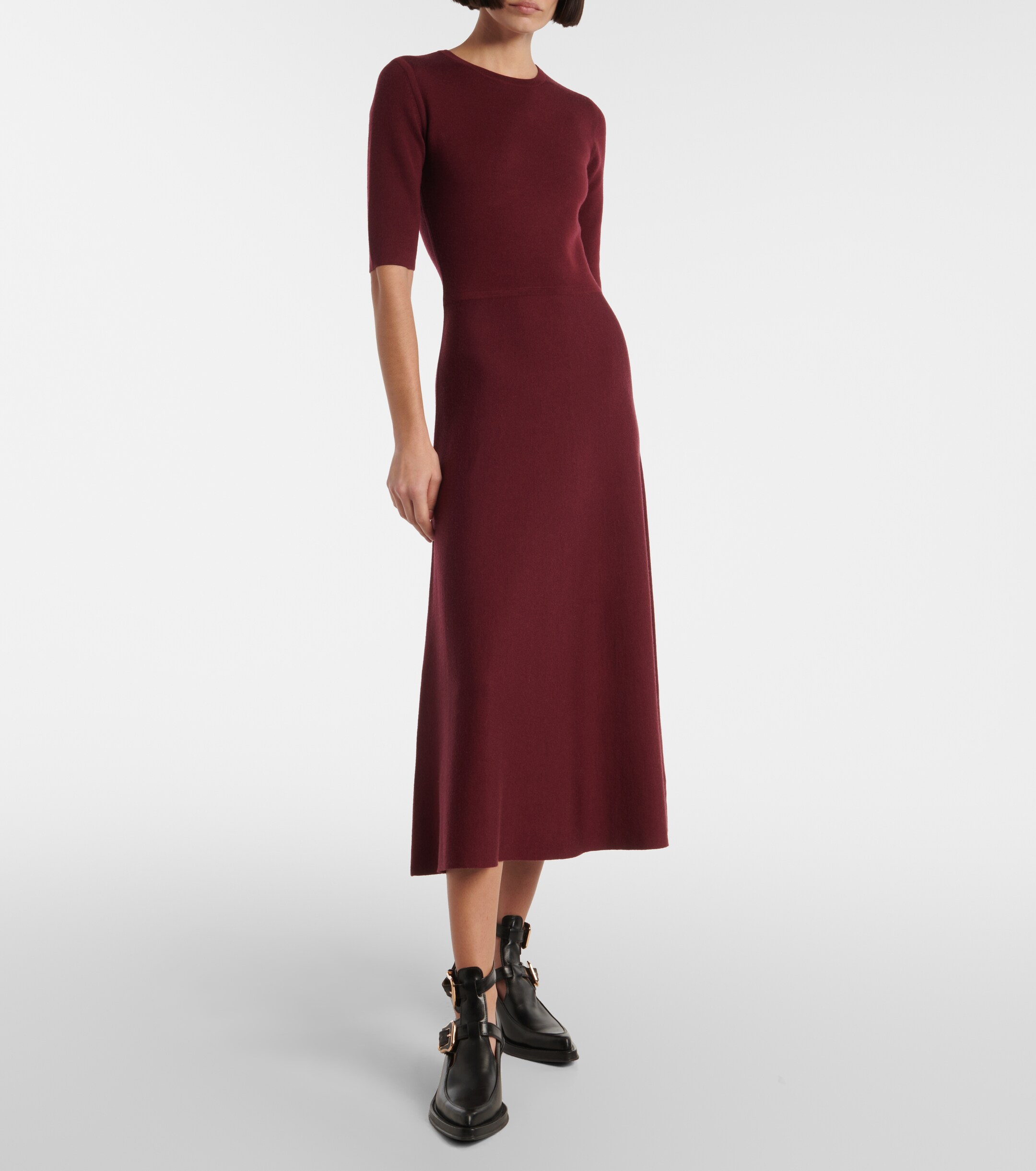 Gabriela Hearst Seymore wool, cashmere, and silk midi dress