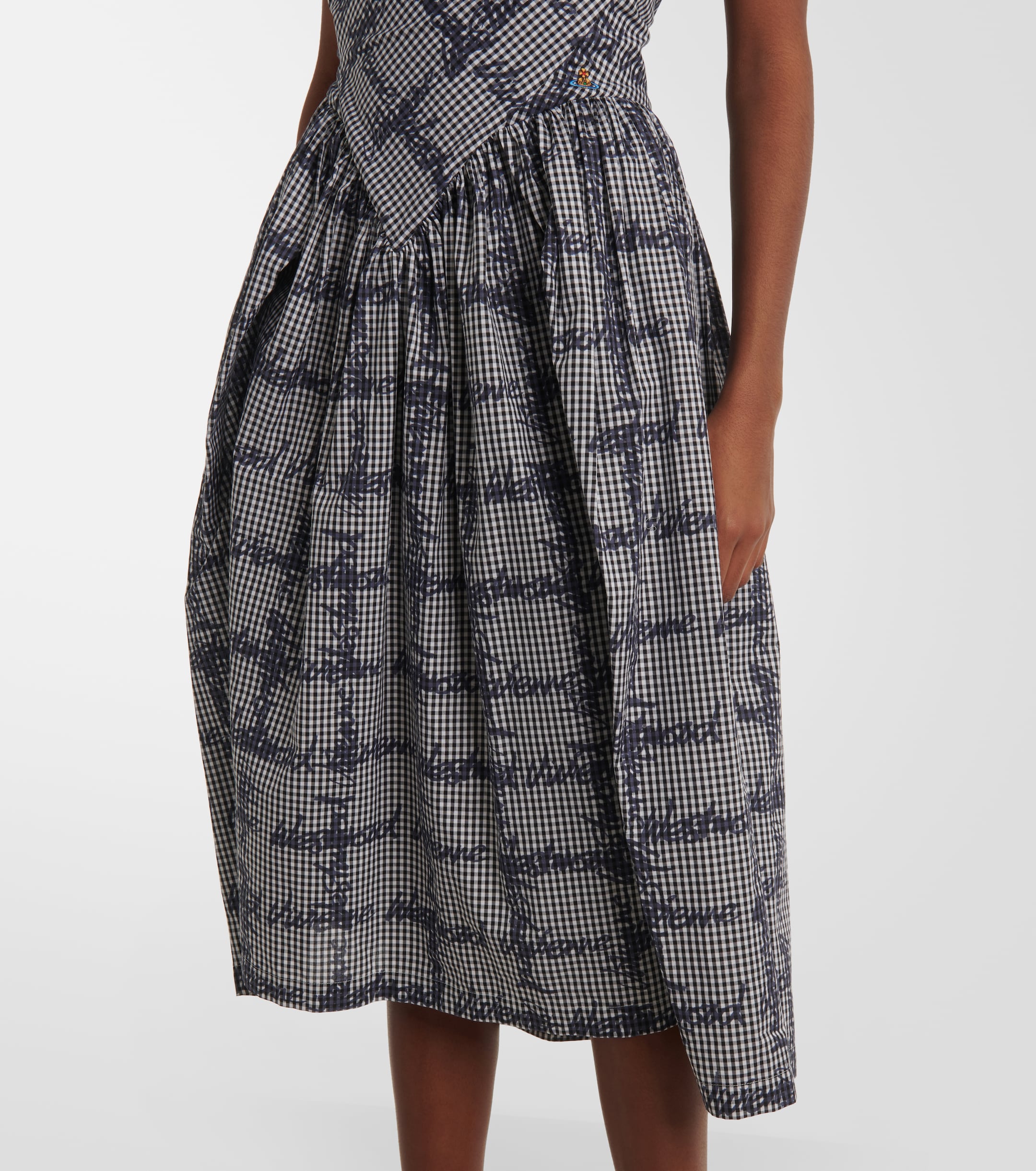 Vivienne Westwood Sunday gingham cotton corset midi dress thumbnail