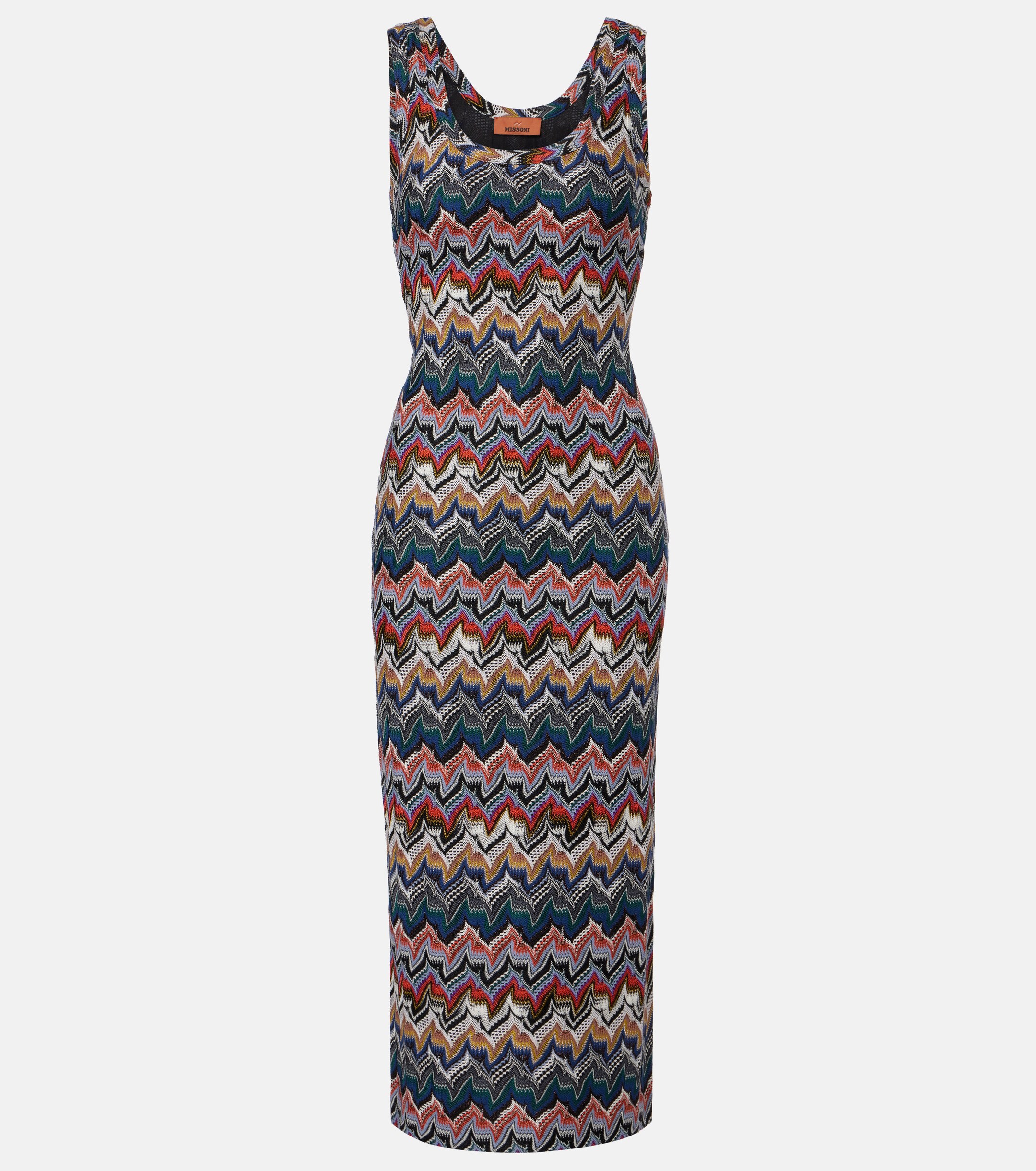 Missoni Zigzag lamé midi dress thumbnail