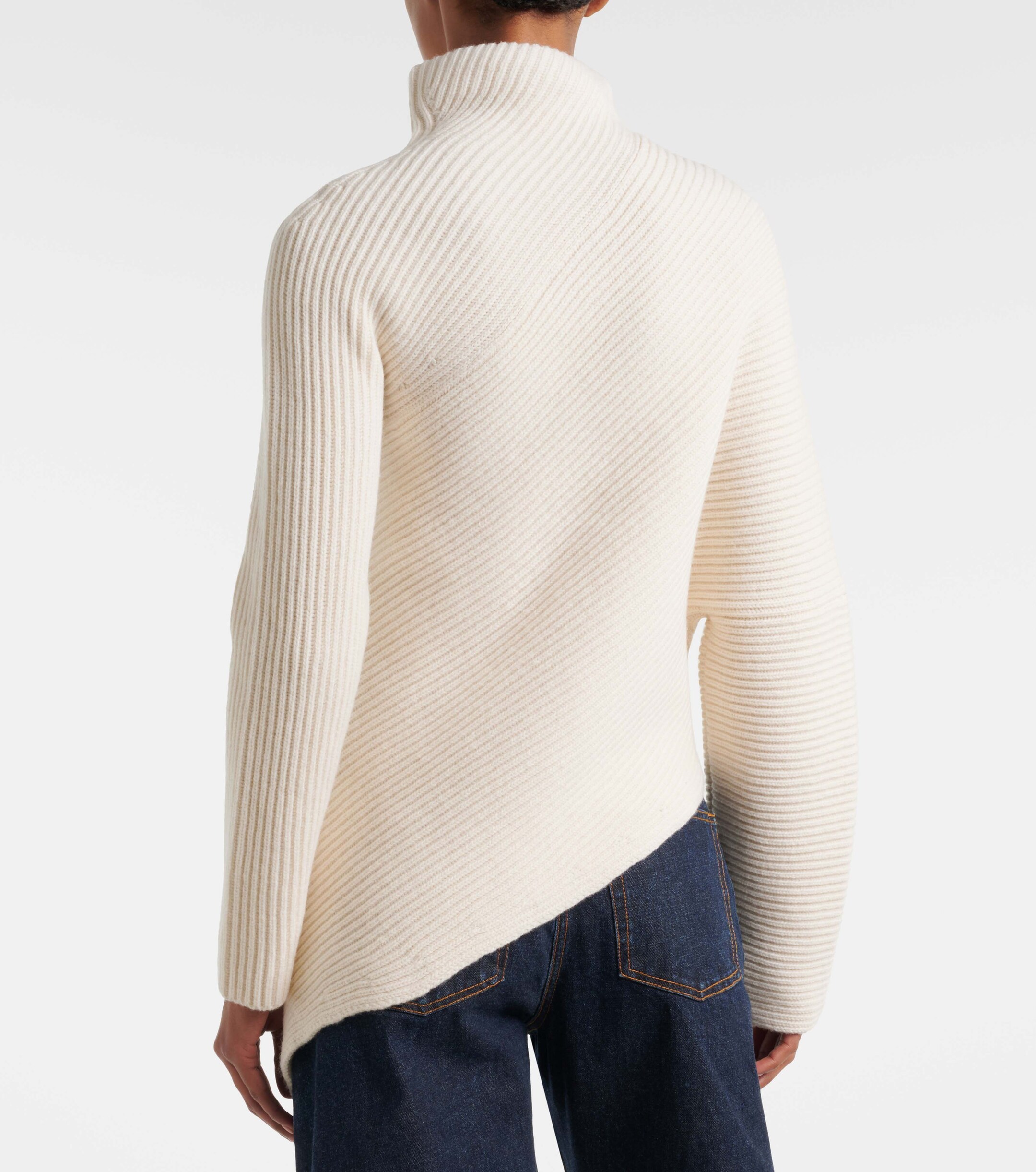 Alaïa Asymmetric wool and cashmere sweater