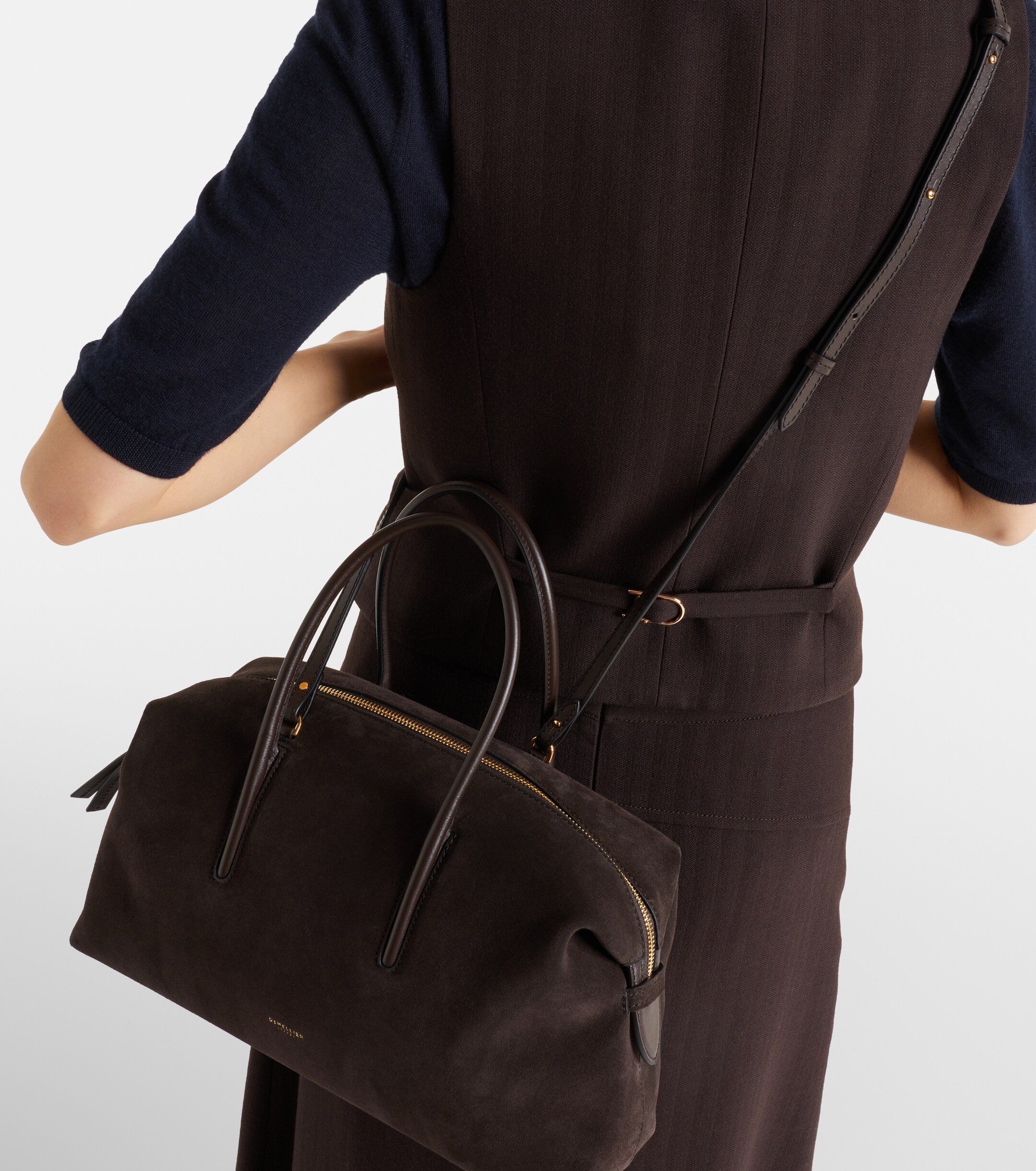 DeMellier Stockholm Midi suede top-handle bag thumbnail