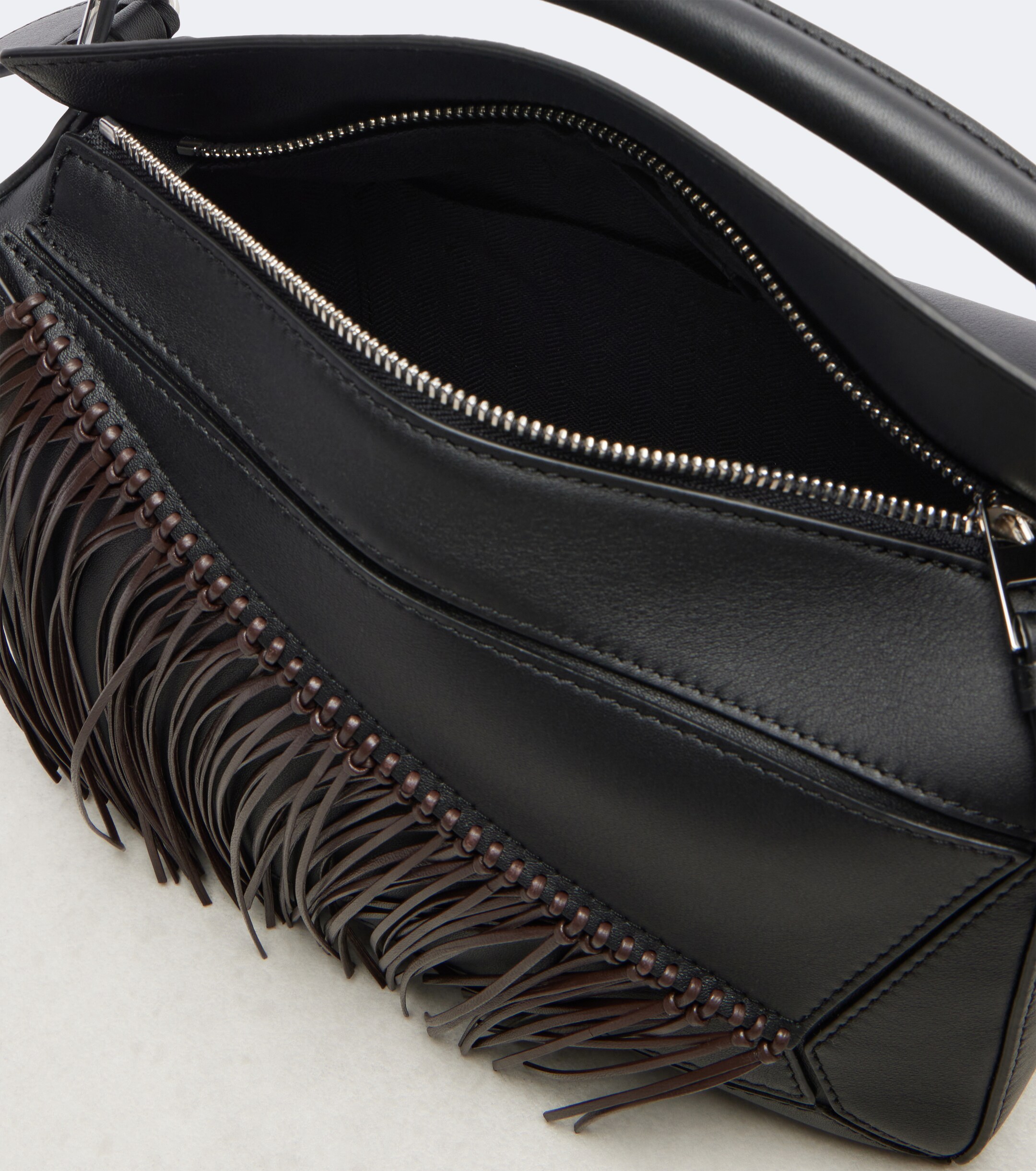 Loewe Puzzle Small fringed leather top-handle bag