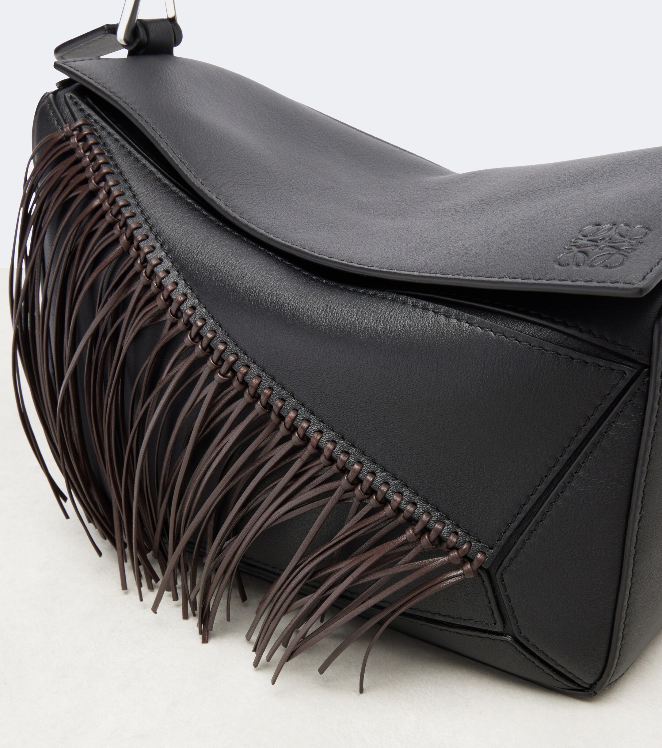 Loewe Puzzle Small fringed leather top-handle bag