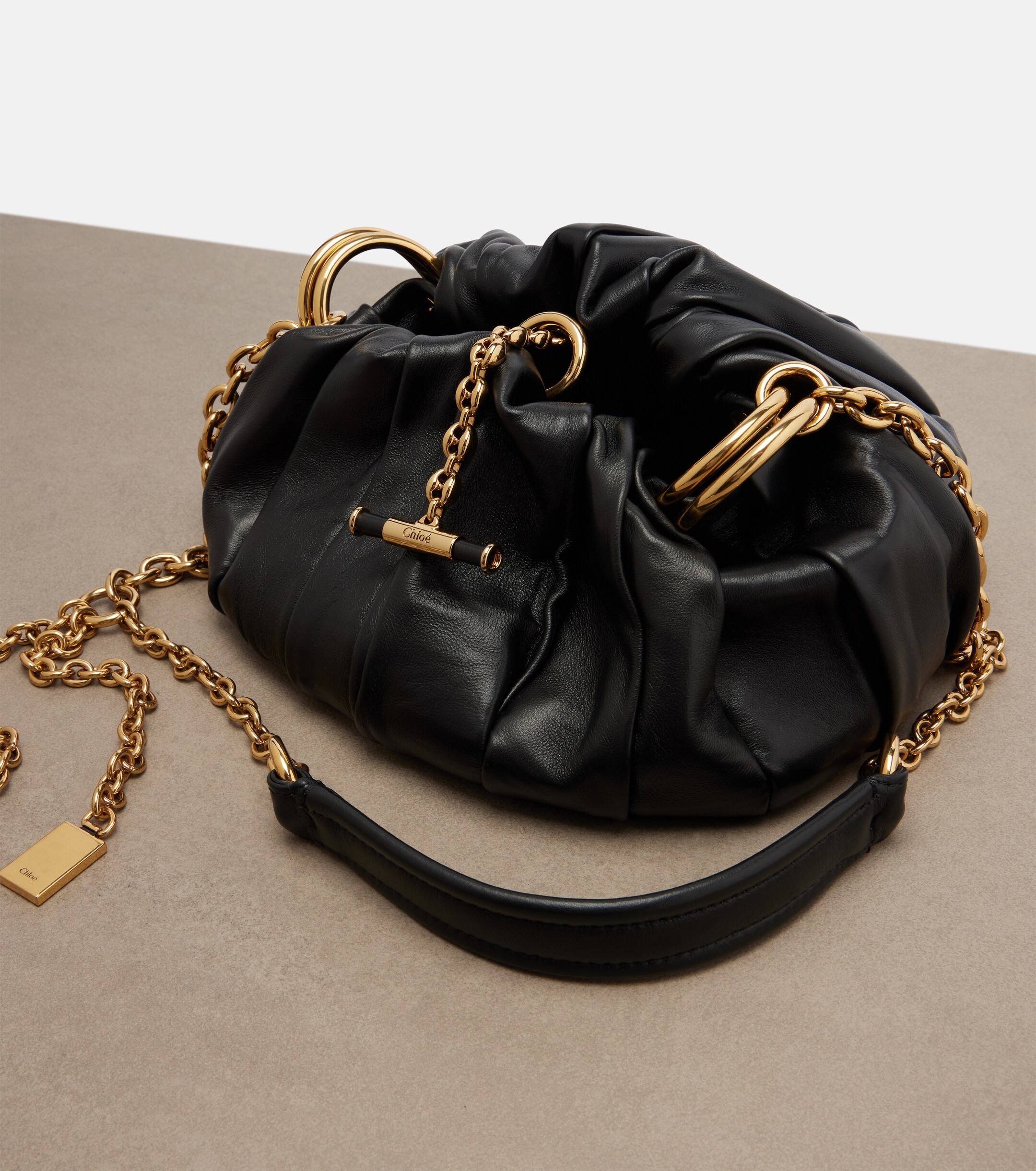 Chloé Chloé Plissé Small leather shoulder bag