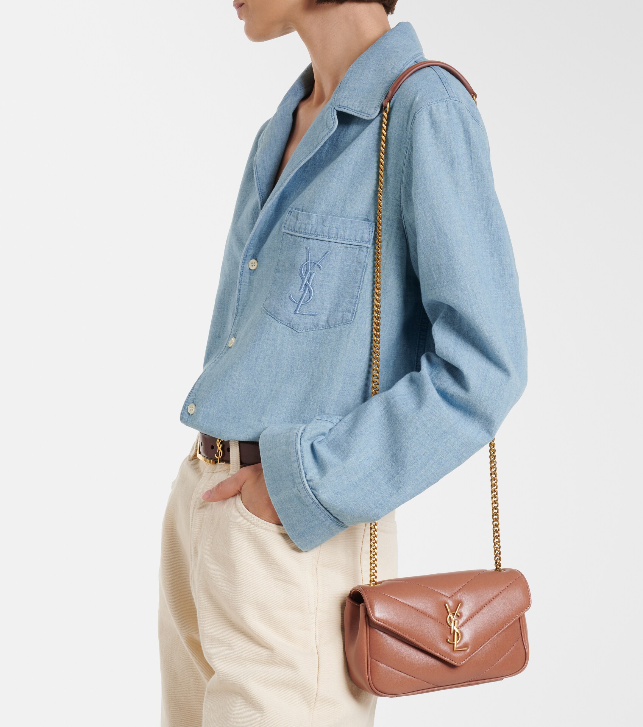 Saint Laurent Loulou Mini leather shoulder bag