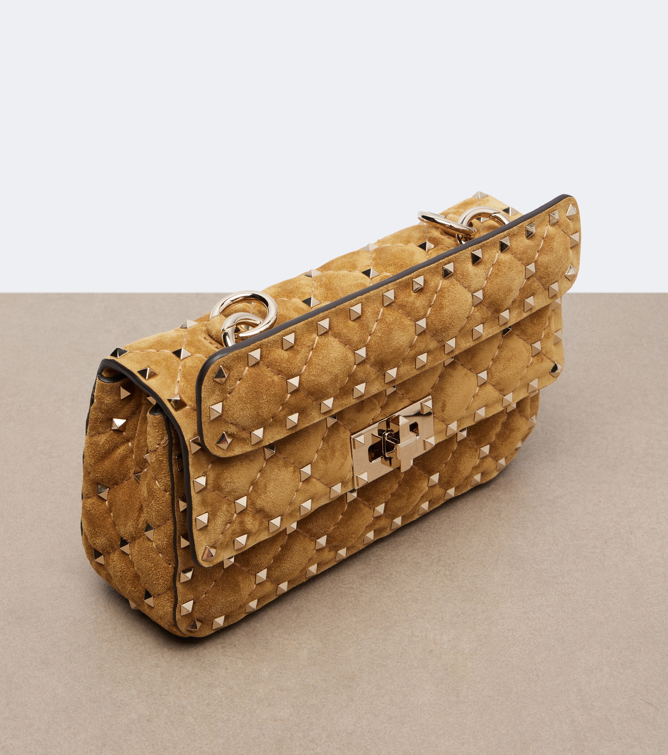 Valentino Garavani Rockstud Spike Small suede top-handle bag thumbnail