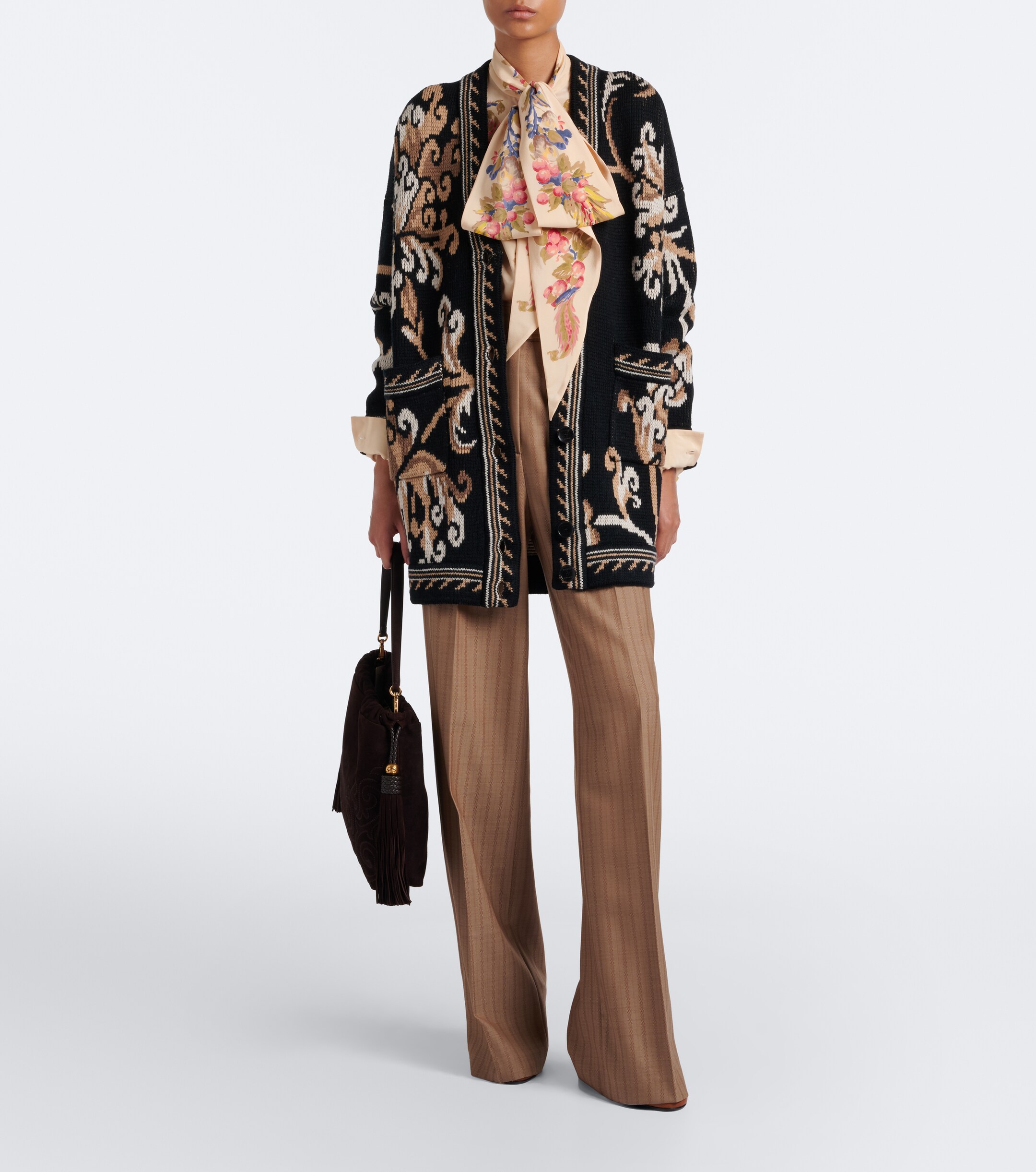 Etro Kalispera Medium suede shoulder bag