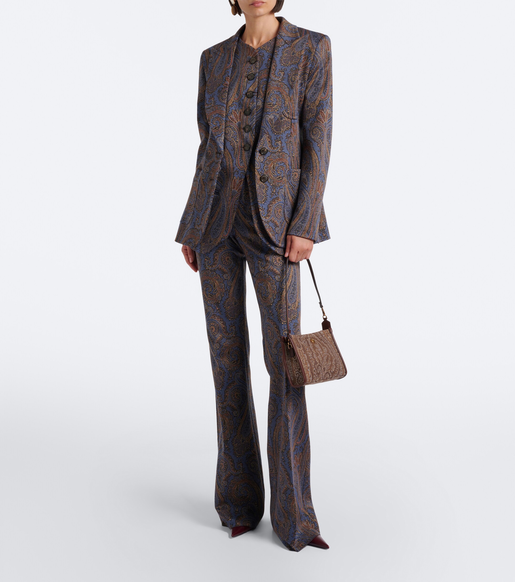 Etro Arnica Small coated canvas top handle bag