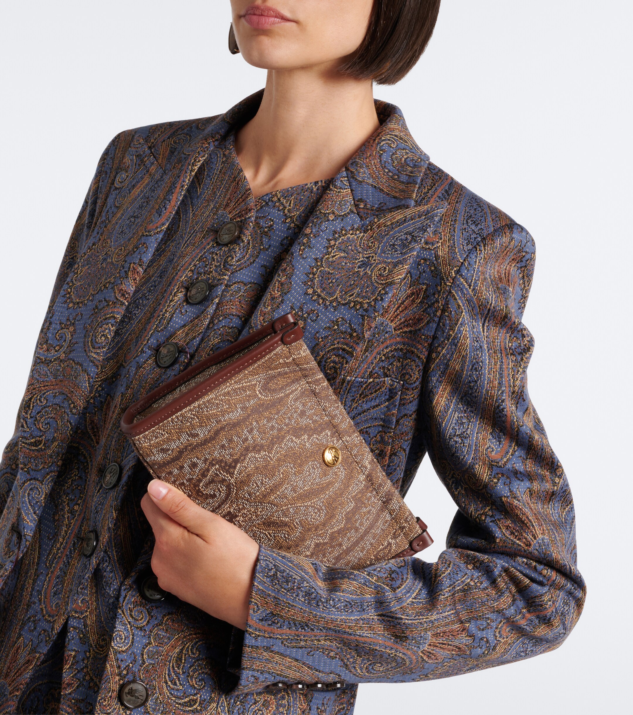 Etro Arnica Small coated canvas top handle bag