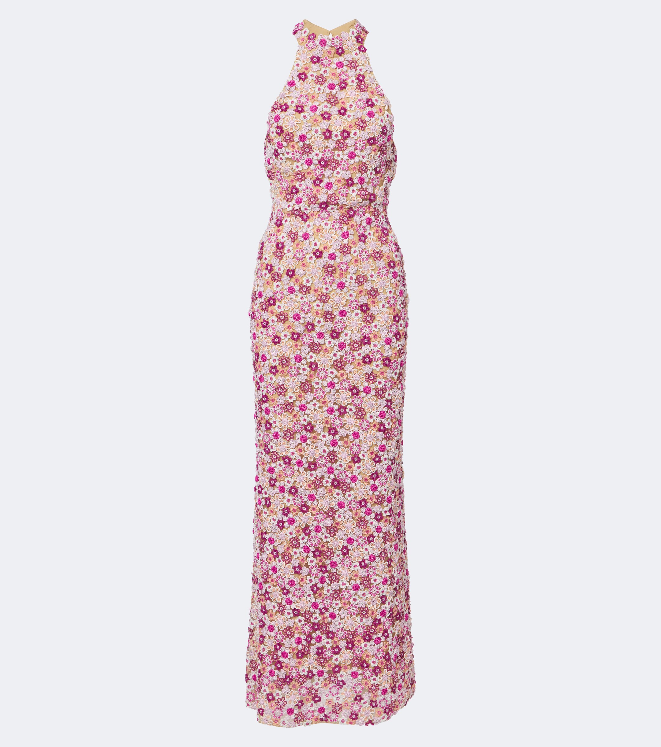 LA FUORI Là Fuori Afterglow Botanica beaded open-back gown