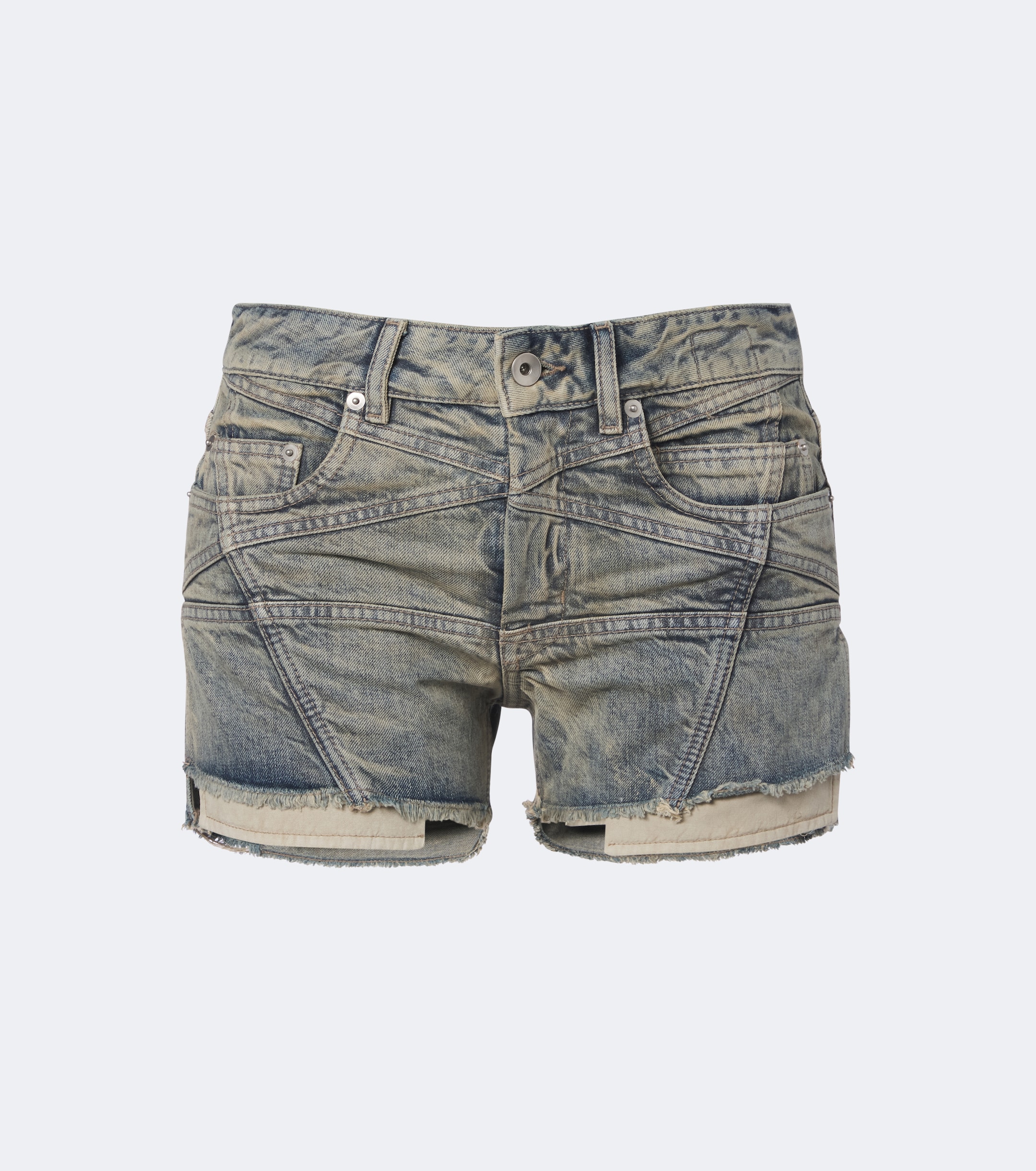Rick Owens Rick Owens DRKSHDW Lana faded denim shorts