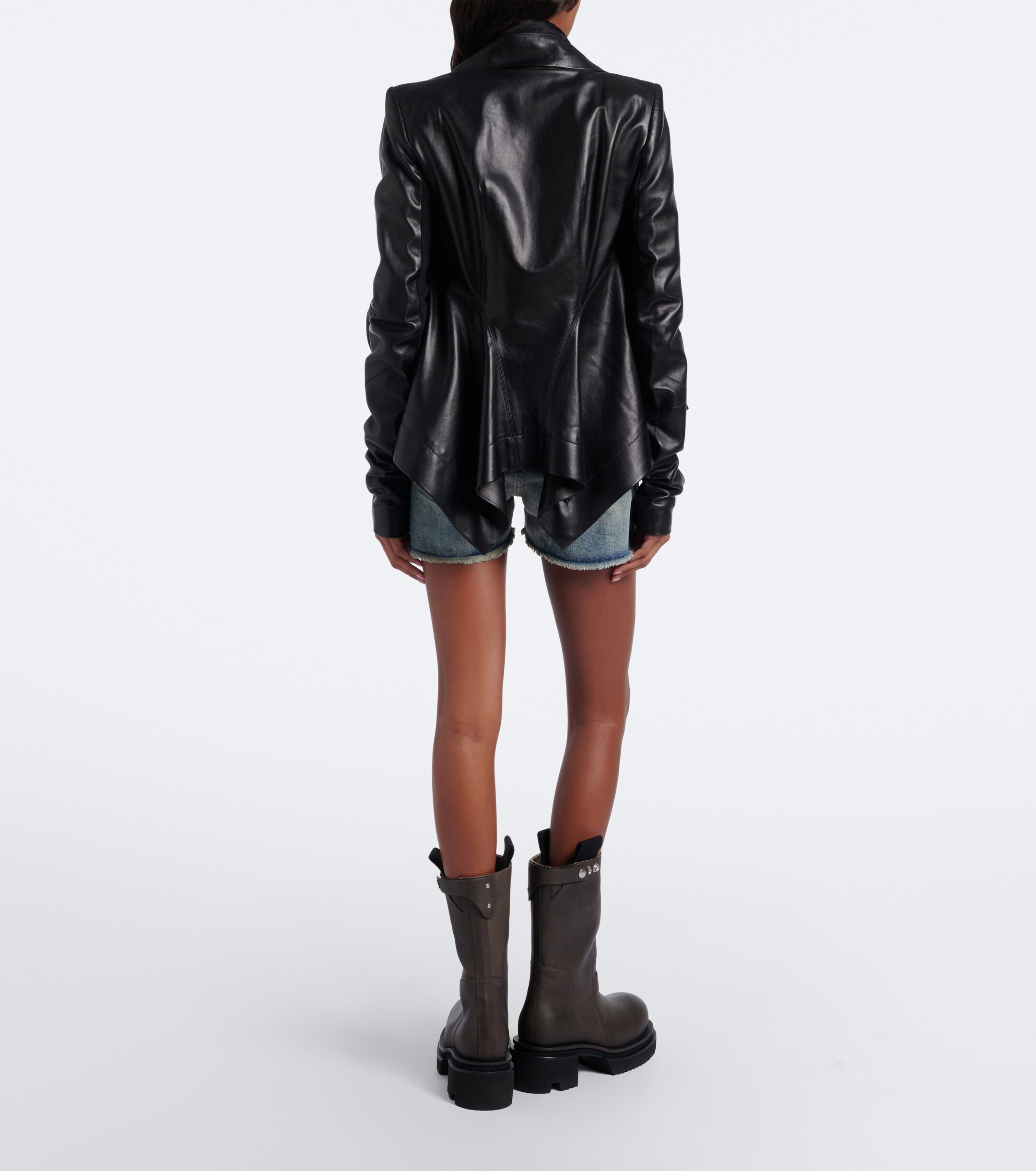 Rick Owens Rick Owens DRKSHDW Lana faded denim shorts