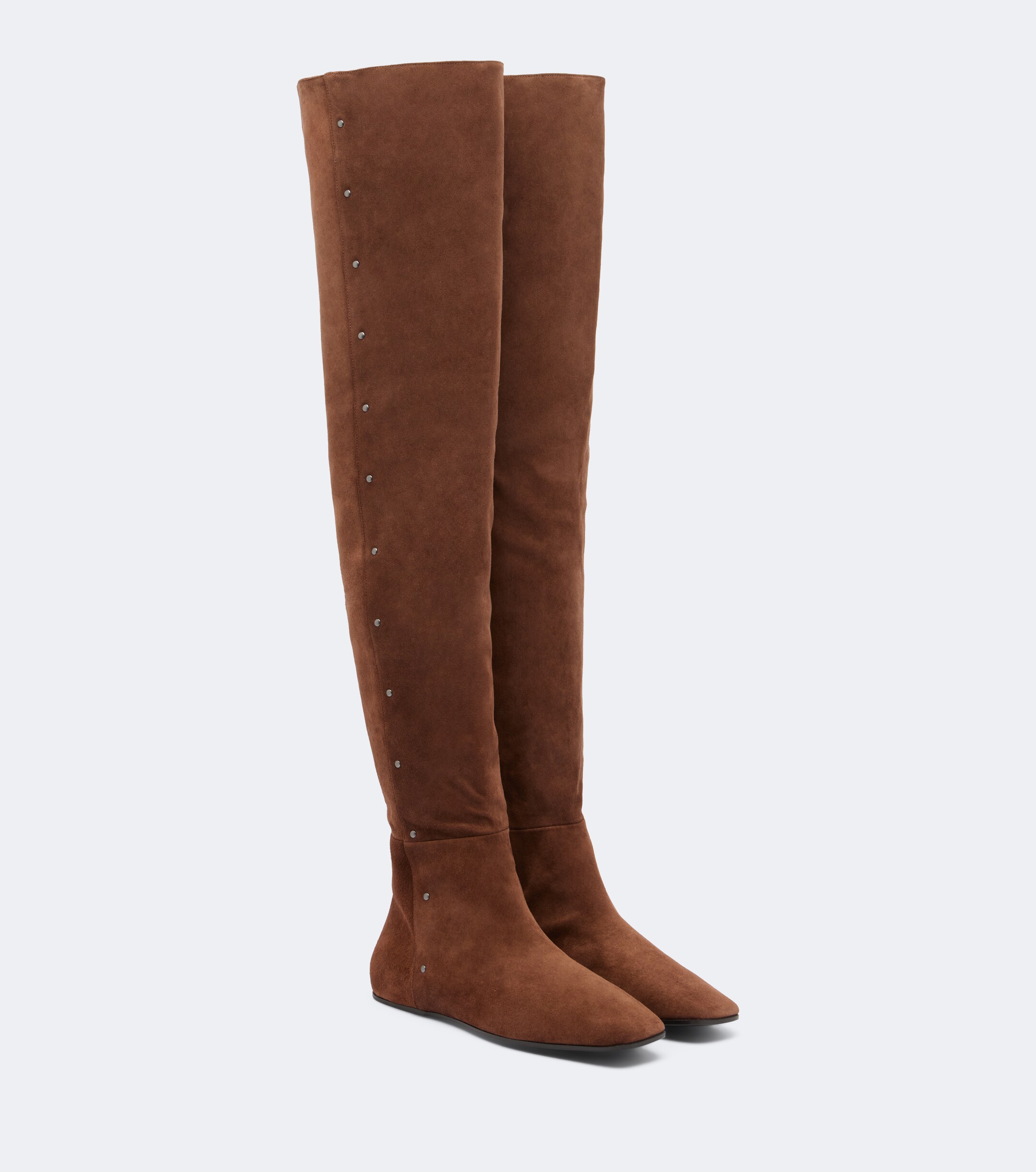 Max Mara Max Mara Studded suede over-the-knee boots