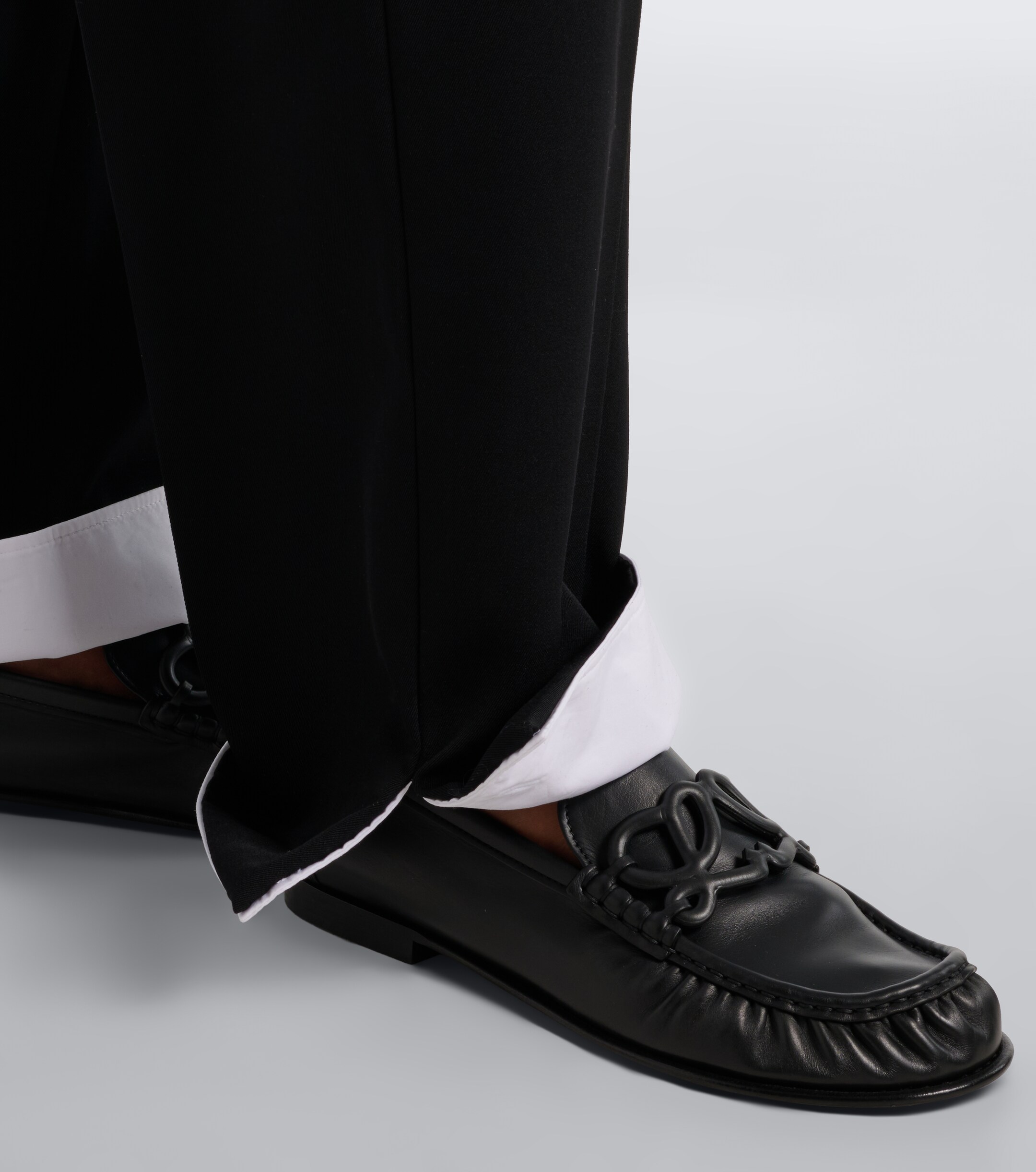 Loewe Loewe Double L leather loafers