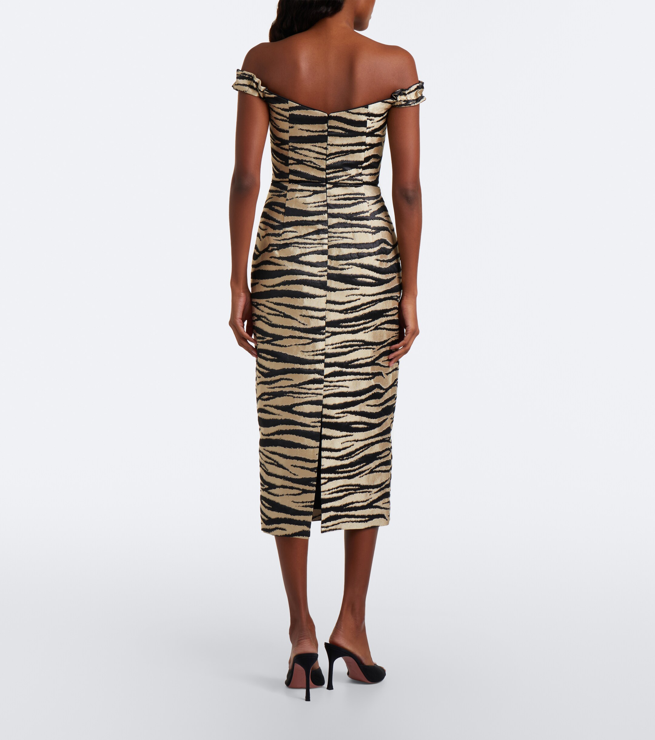 Markarian Markarian Amina off-shoulder jacquard midi dress