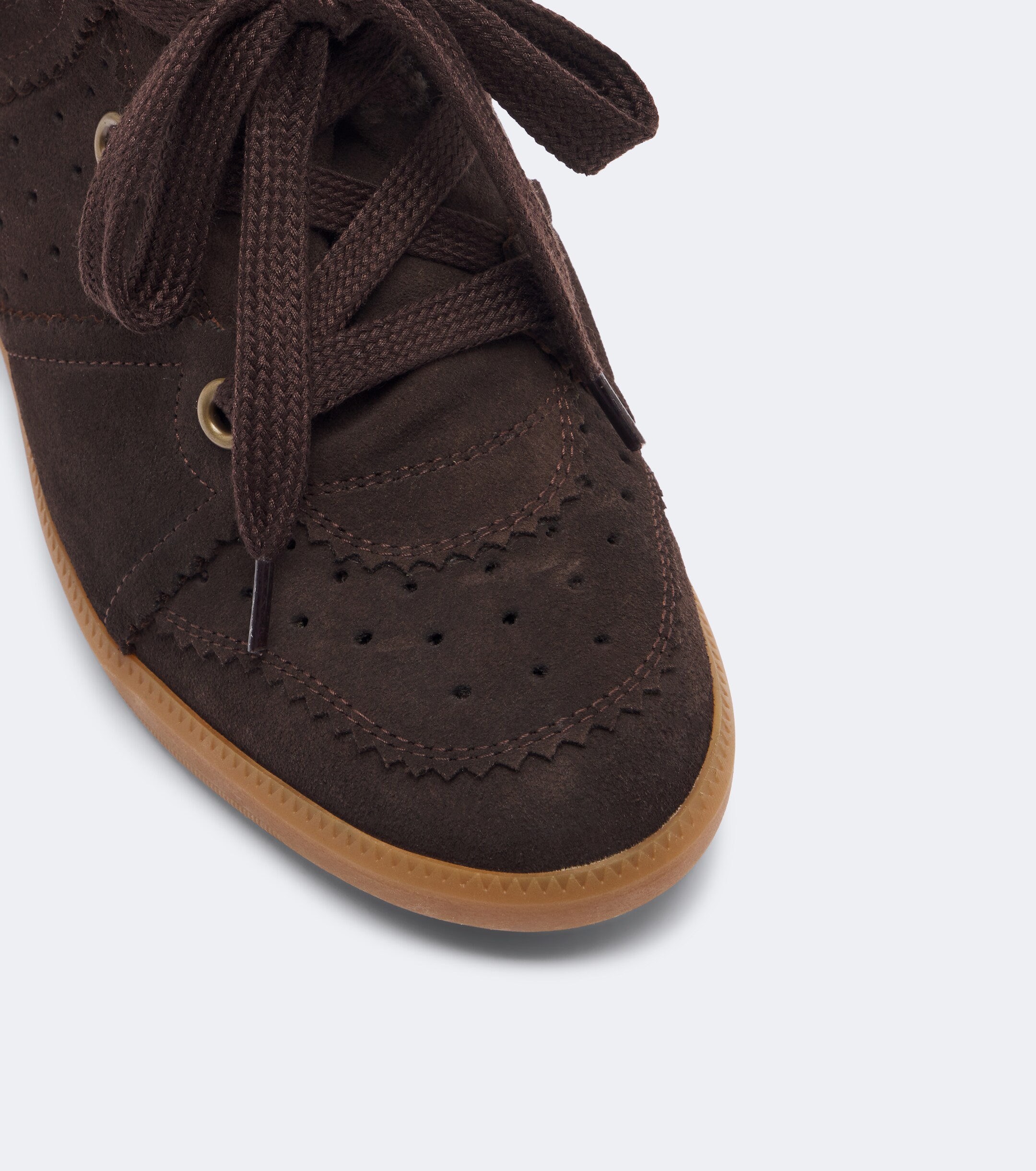 Isabel Marant Isabel Marant Bobby shearling-lined suede wedge sneakers