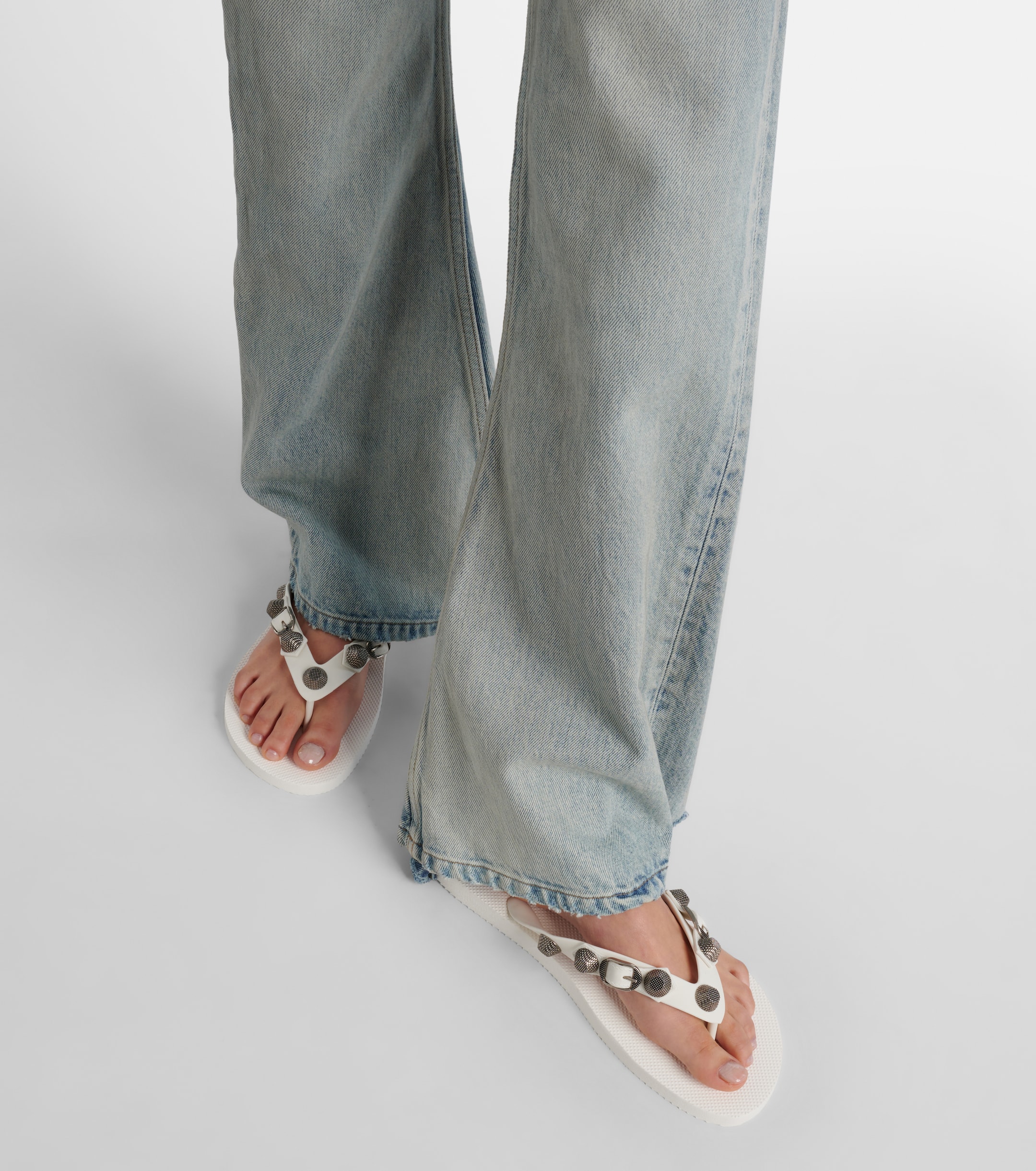 Balenciaga Cagole embellished thong sandals thumbnail