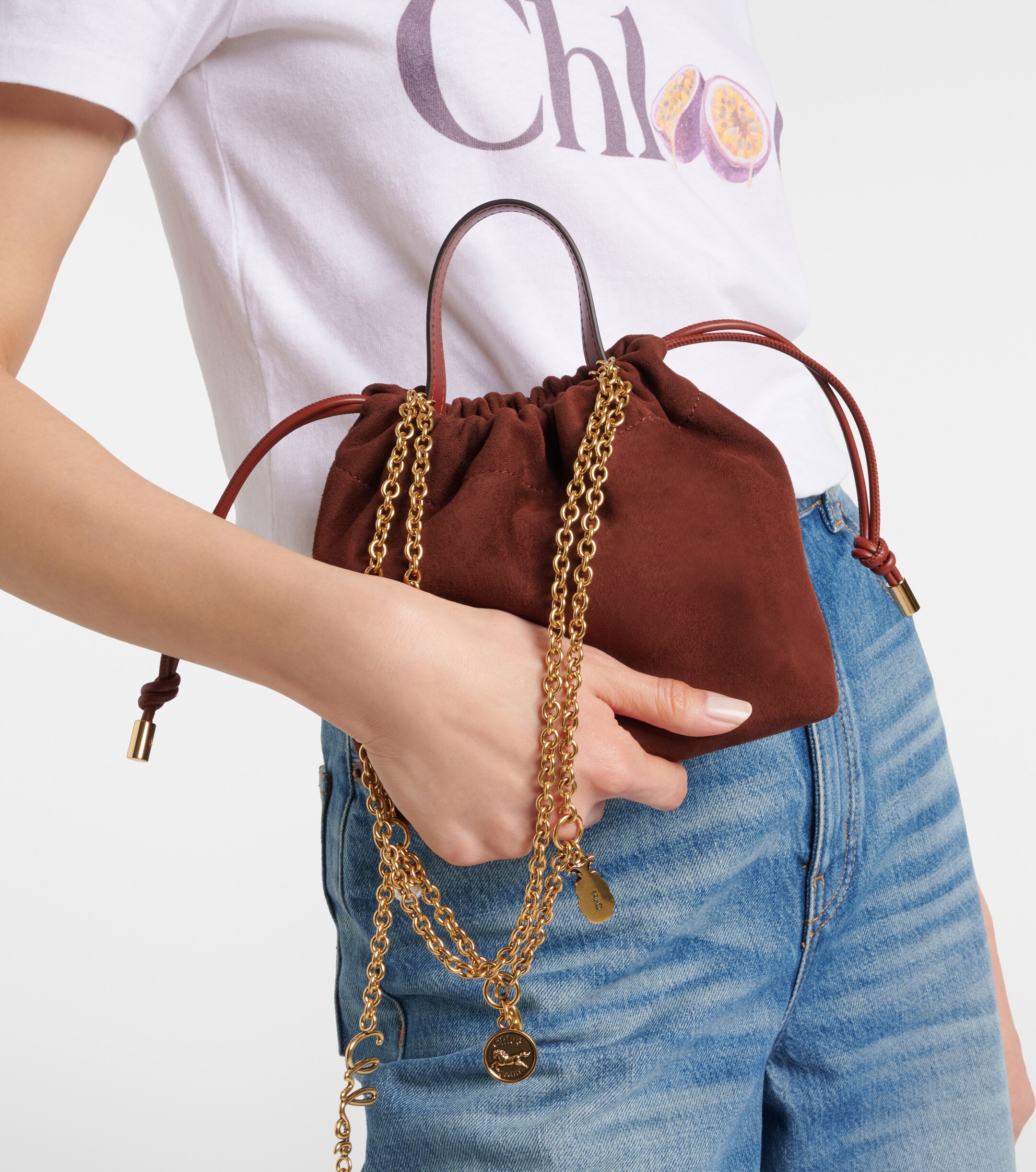 Chloé Chloé Icons Small suede bucket bag