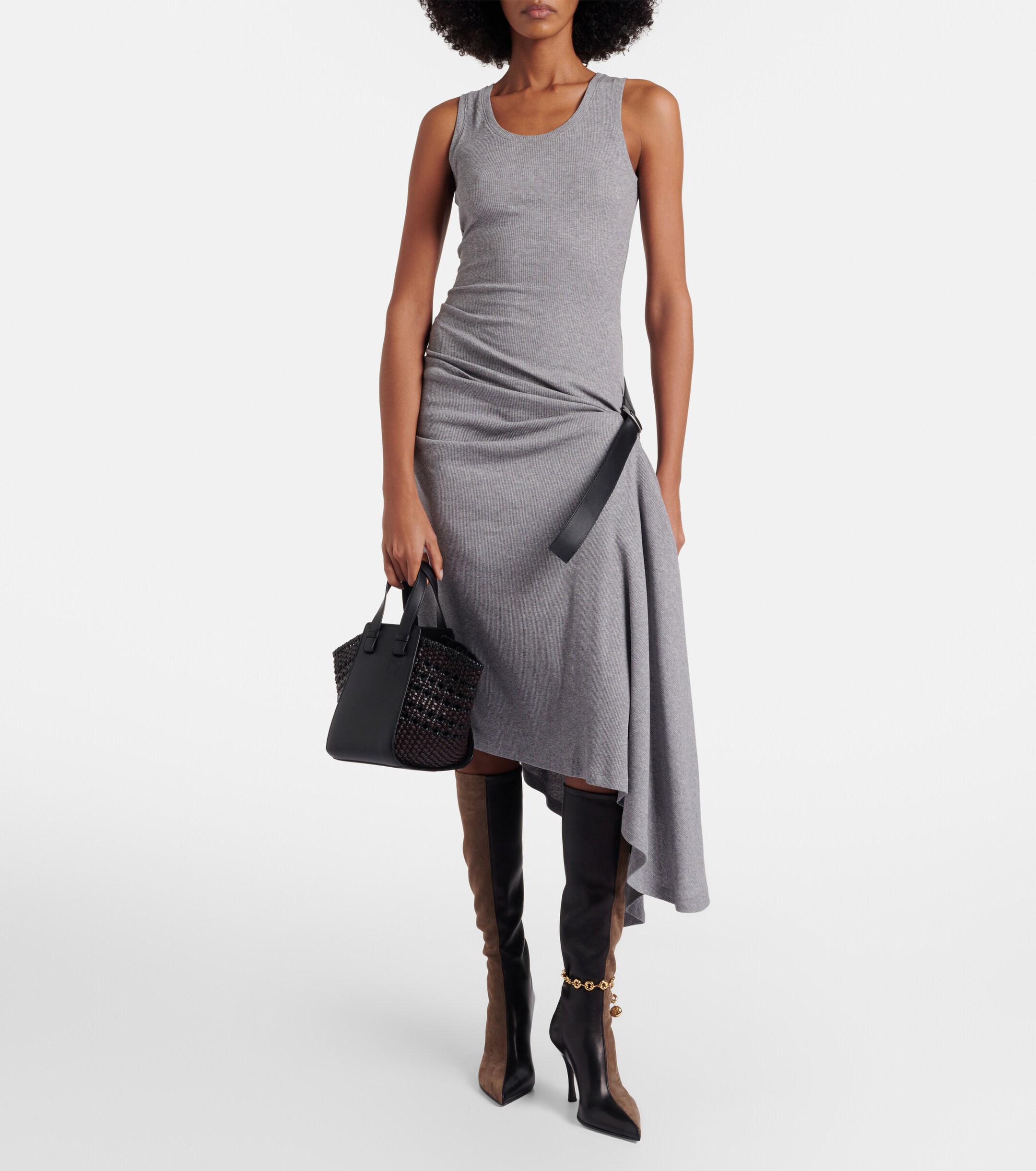 Loewe Hammock Small woven leather top-handle bag