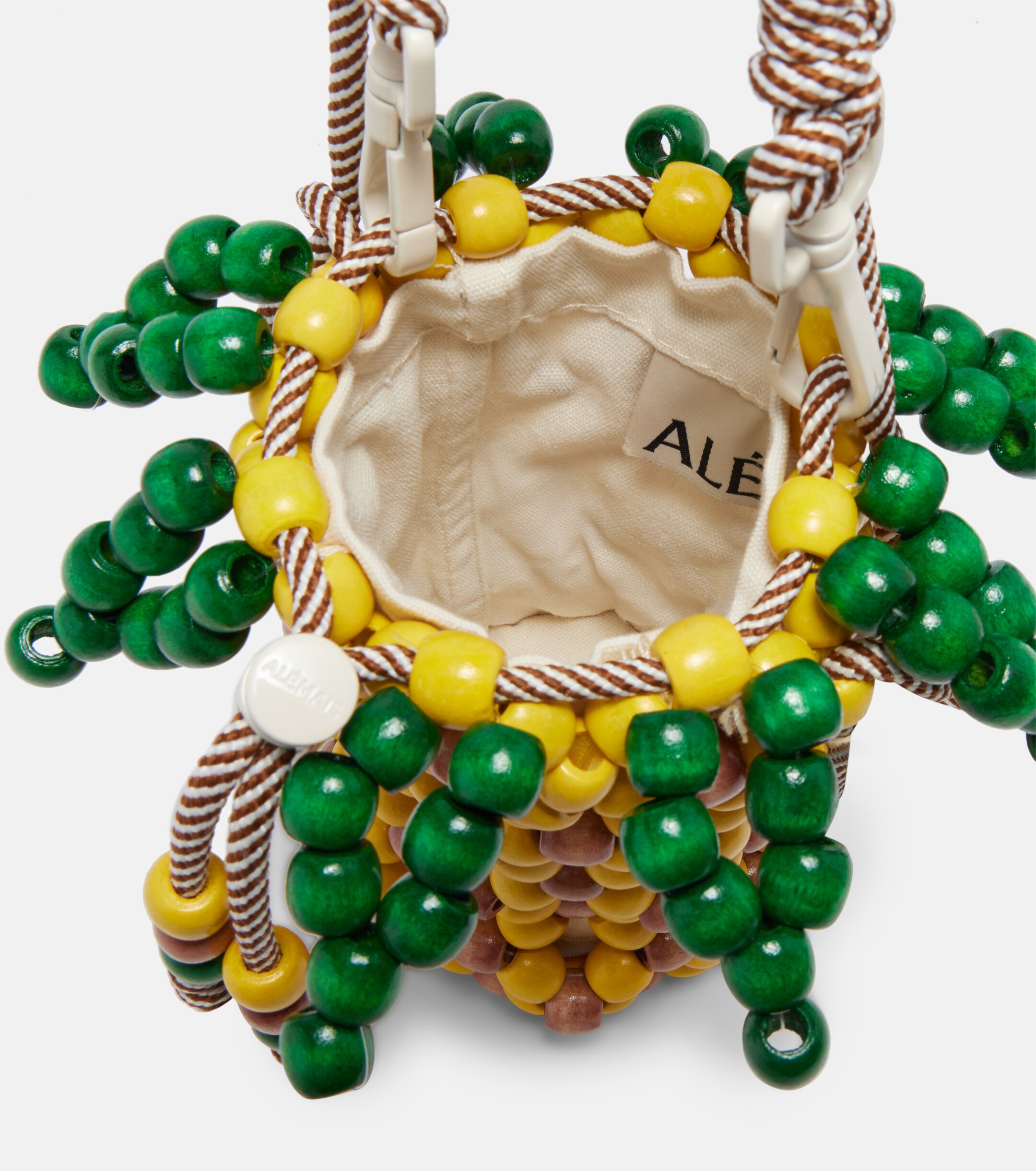 Alémais Pineapple Mini beaded top-handle bag